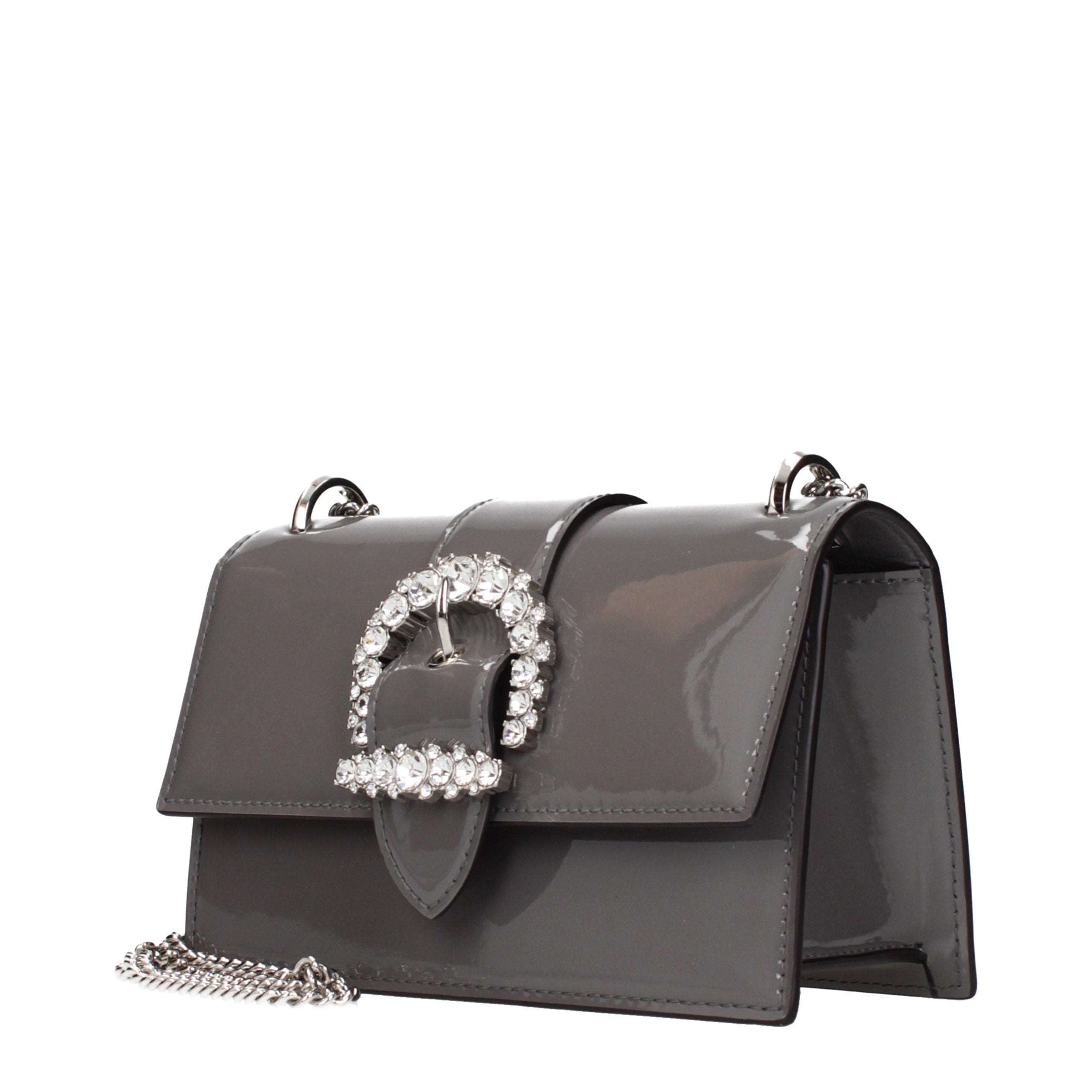 Jimmy Choo Grey Leather Shoulder Bag