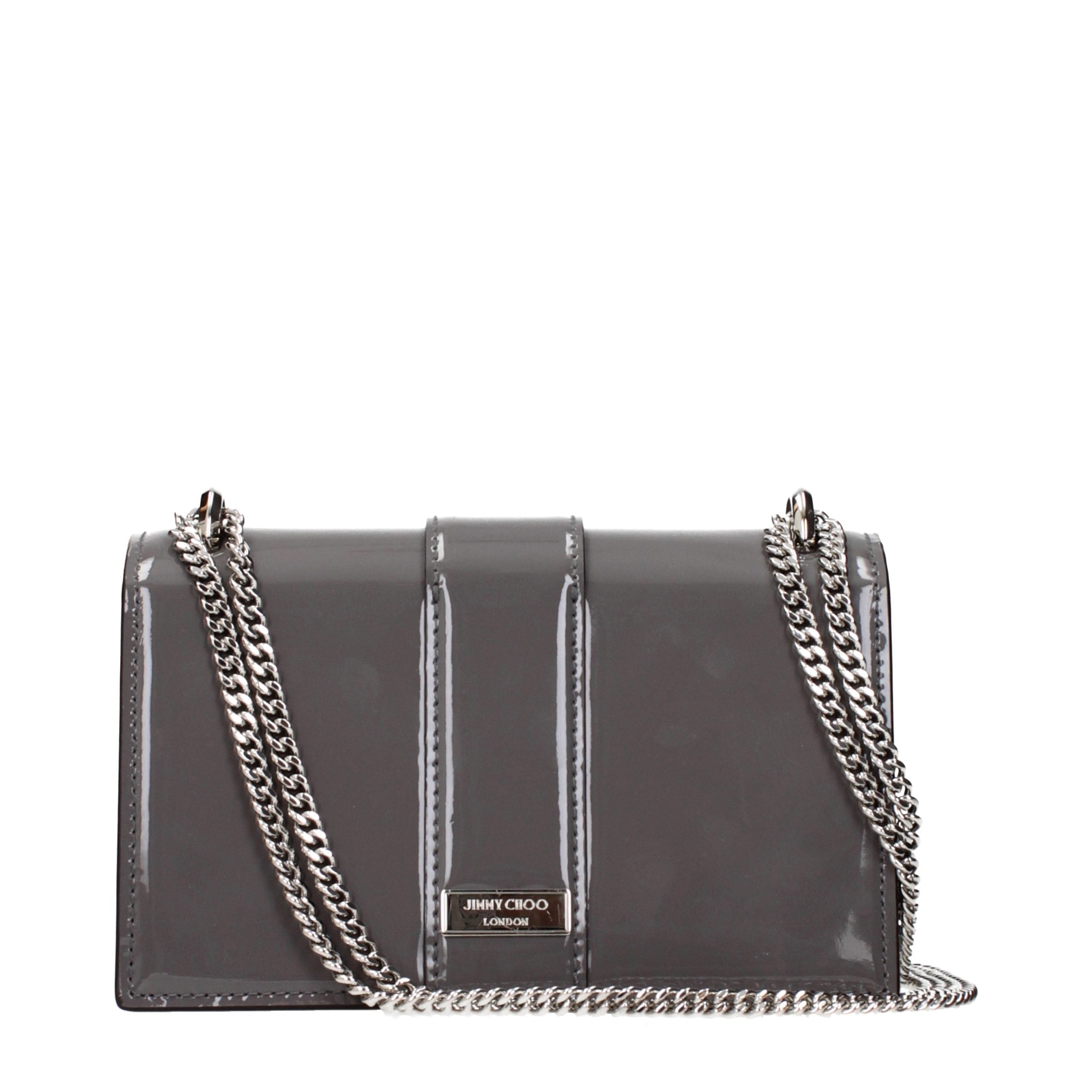 Jimmy Choo Grey Leather Shoulder Bag