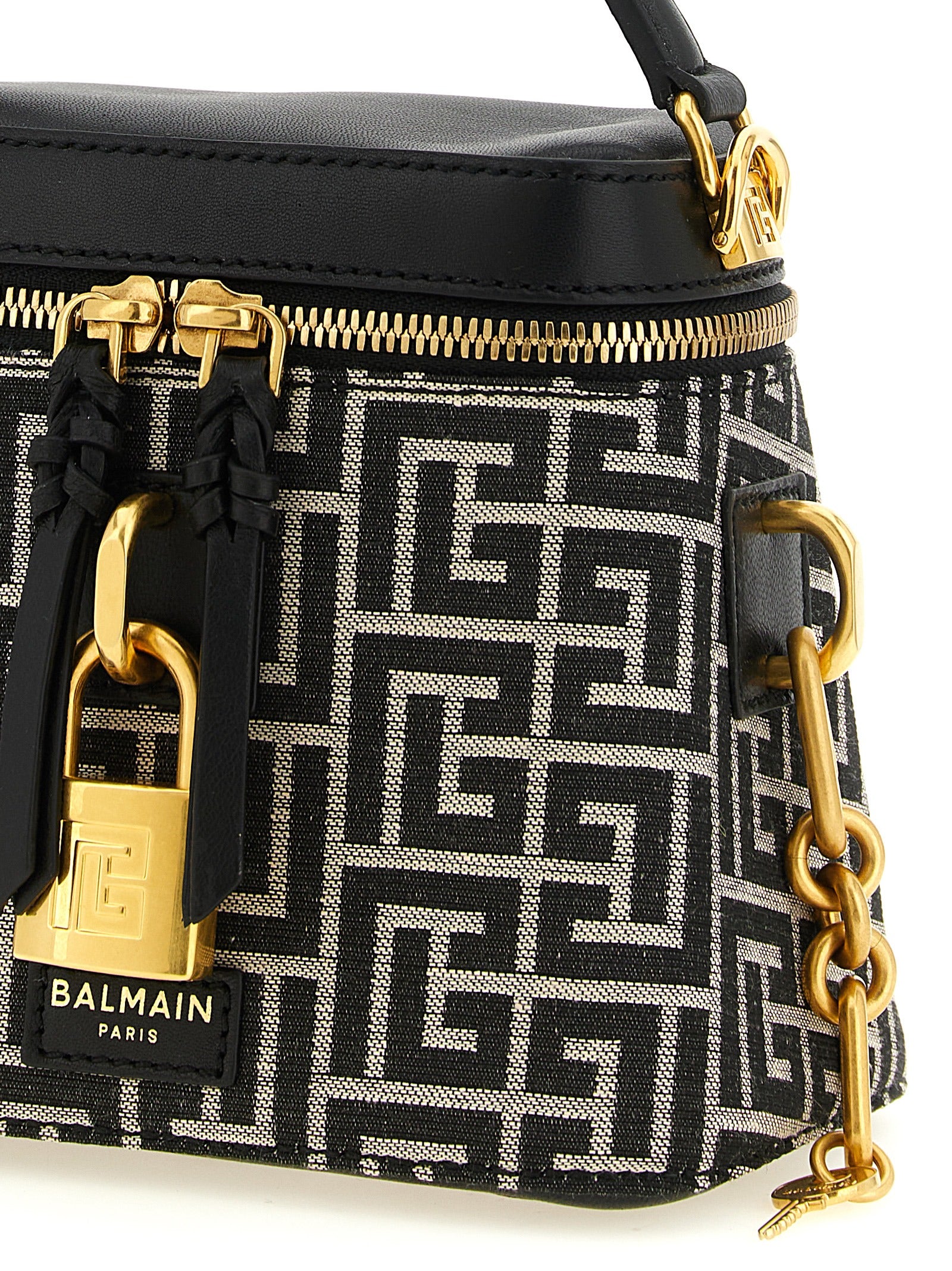 Balmain Tweekleurige Polyester Handtas