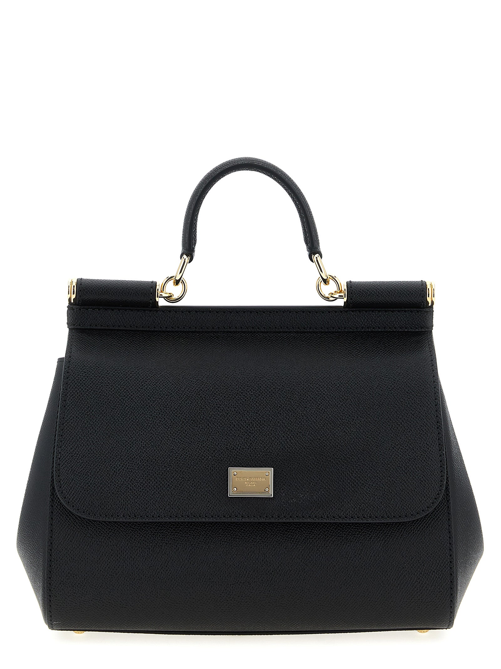 Dolce & Gabbana Handtas van zwart kalfsleer