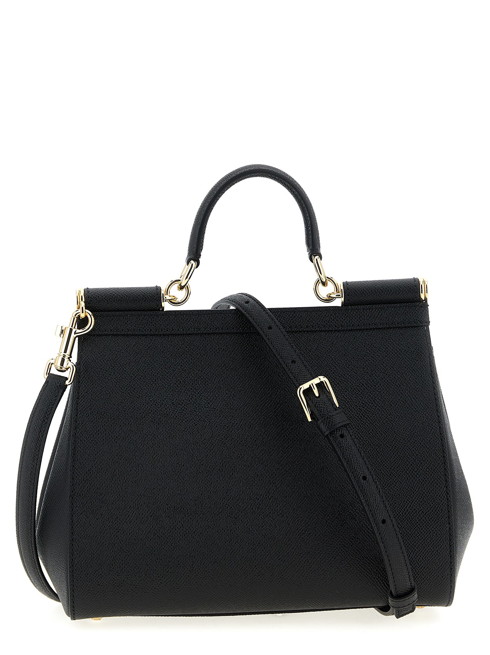 Dolce & Gabbana Handtas van zwart kalfsleer