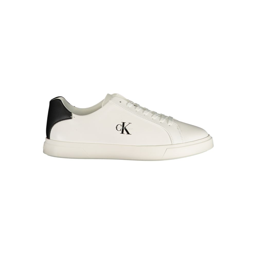 Calvin Klein Witte Polyurethaan Herensneaker