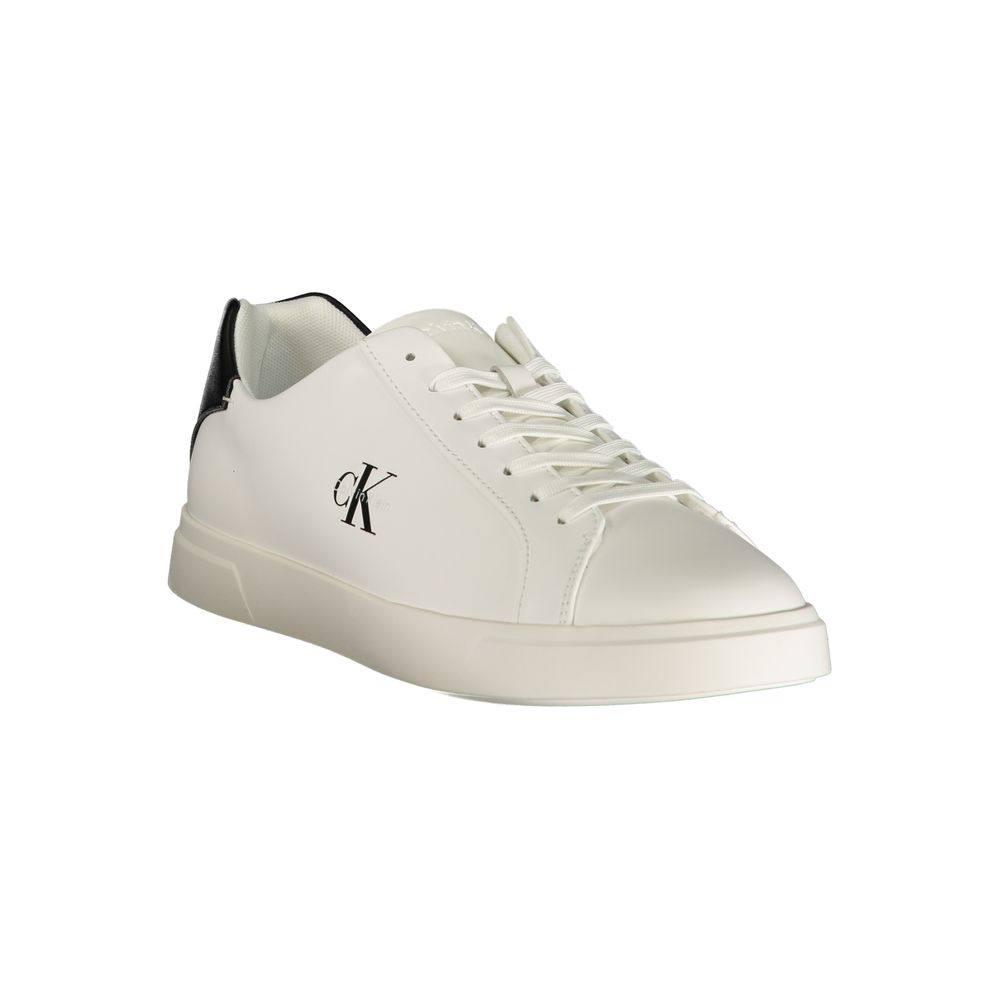 Calvin Klein Witte Polyurethaan Herensneaker