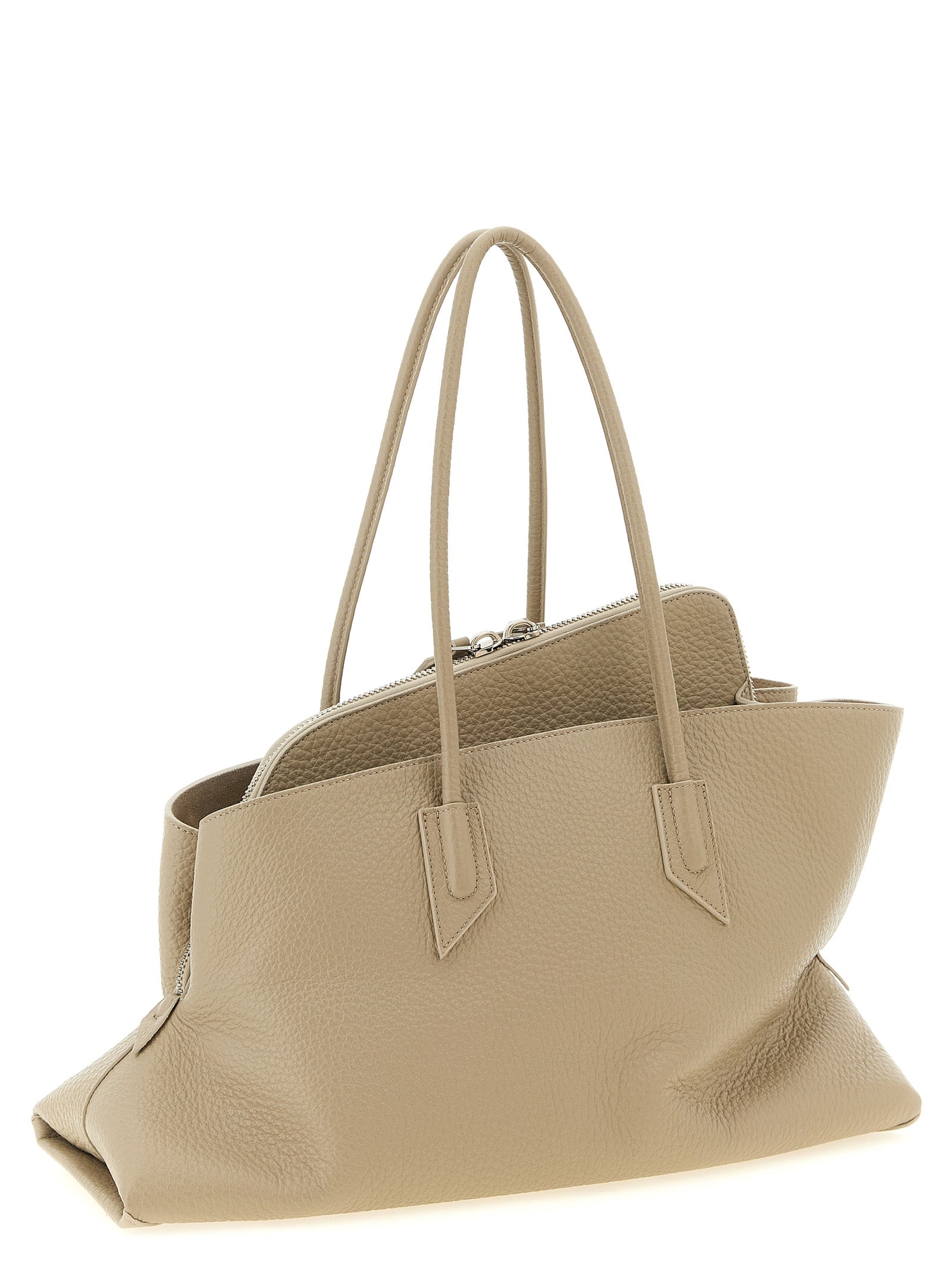 De Attico Beige Schoudertas van Rundleer