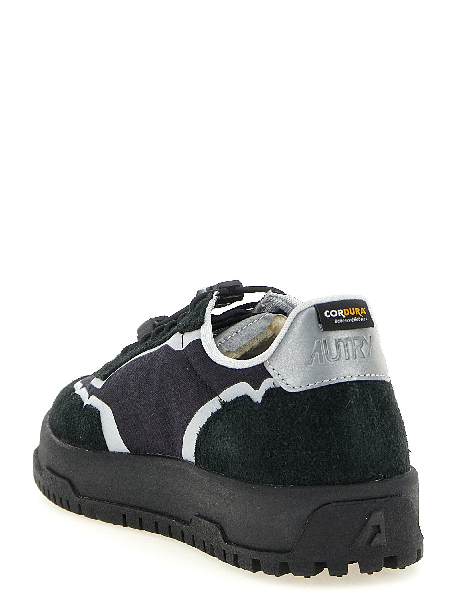 Autry zwarte nylon atletische sneakers