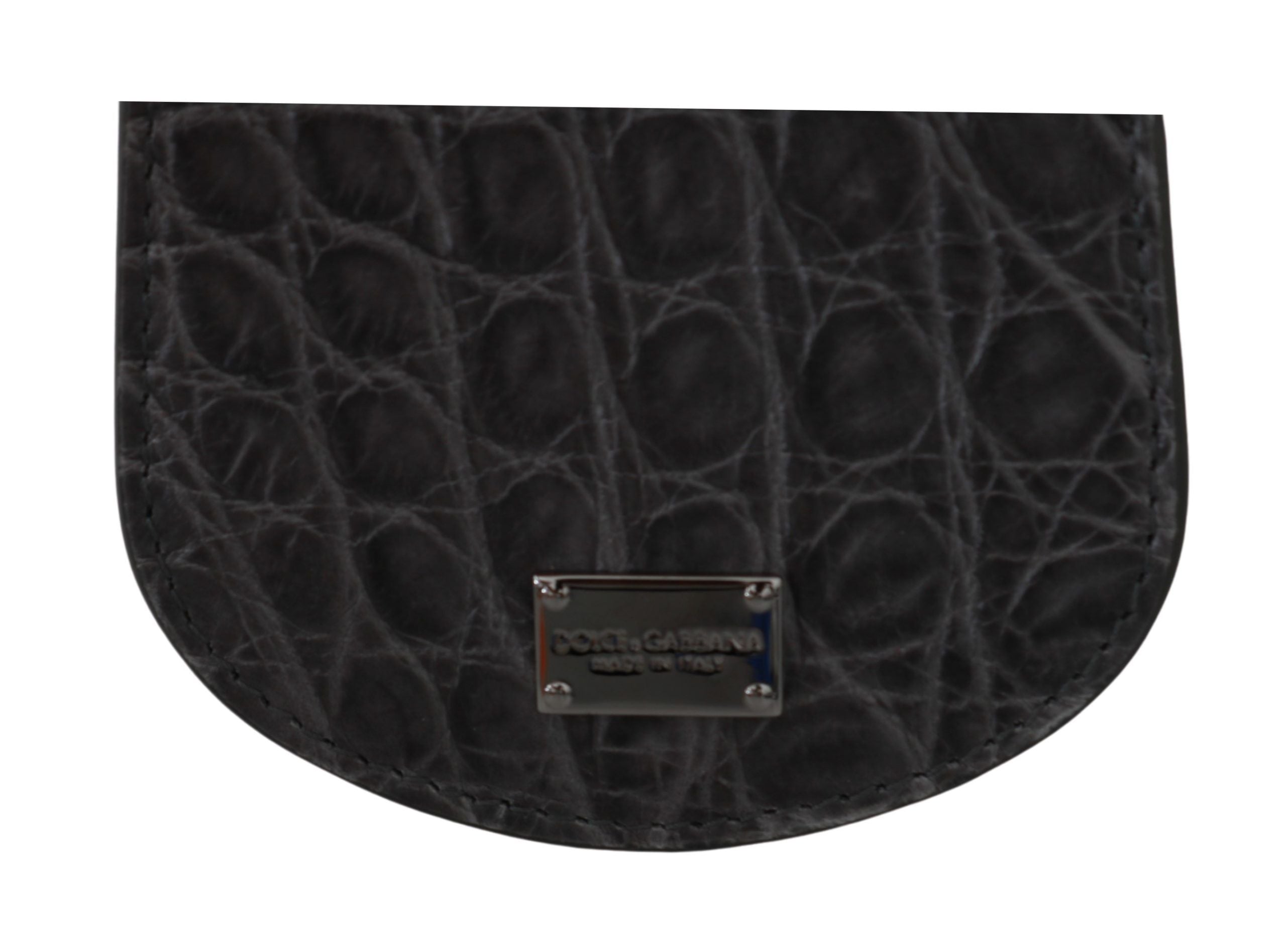 Dolce & Gabbana Grijs Exotisch Huiden Condoom Etui Houder Zakportefeuille