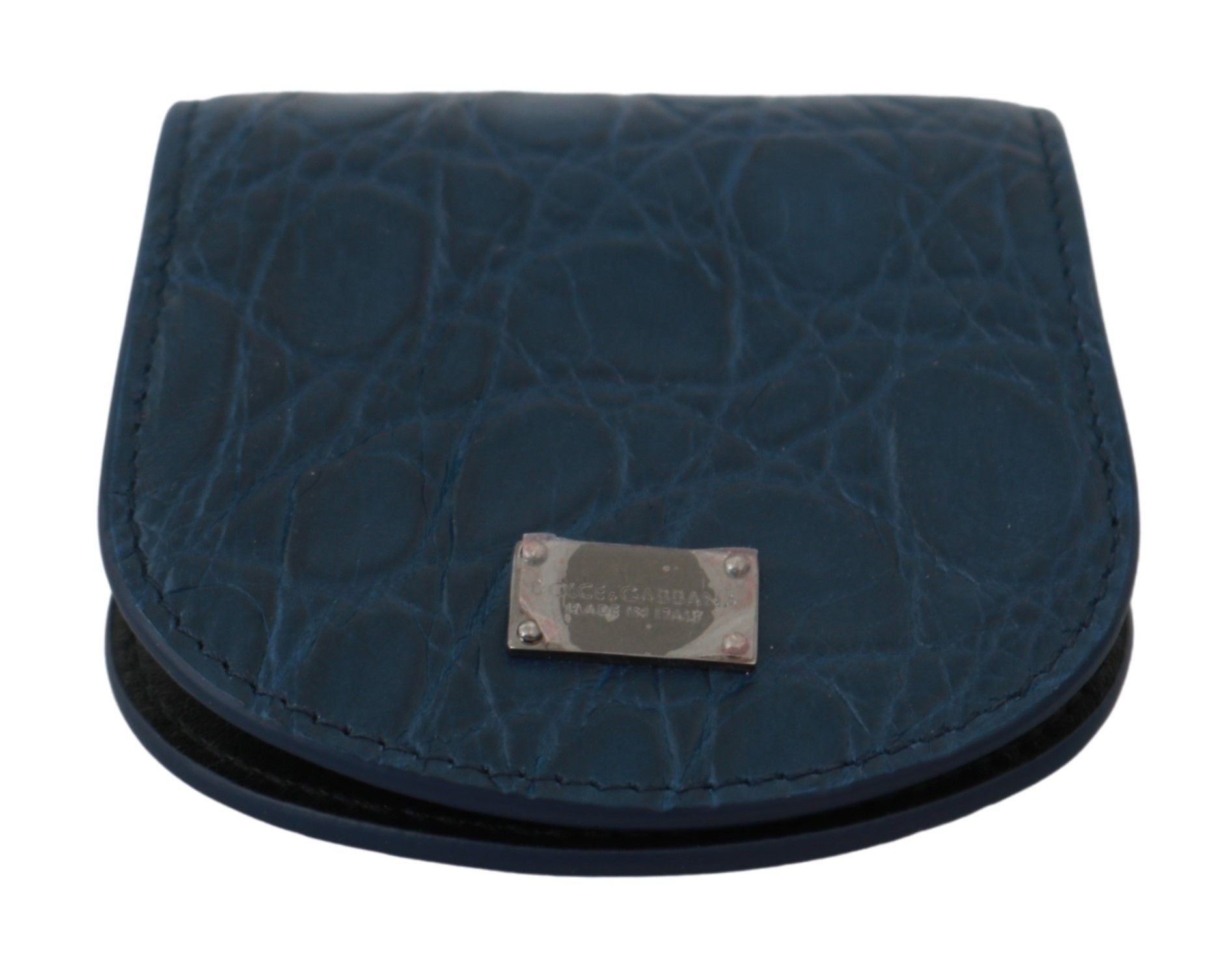 Dolce & Gabbana Blauw Lederen Houder Zakcondoomhoesje