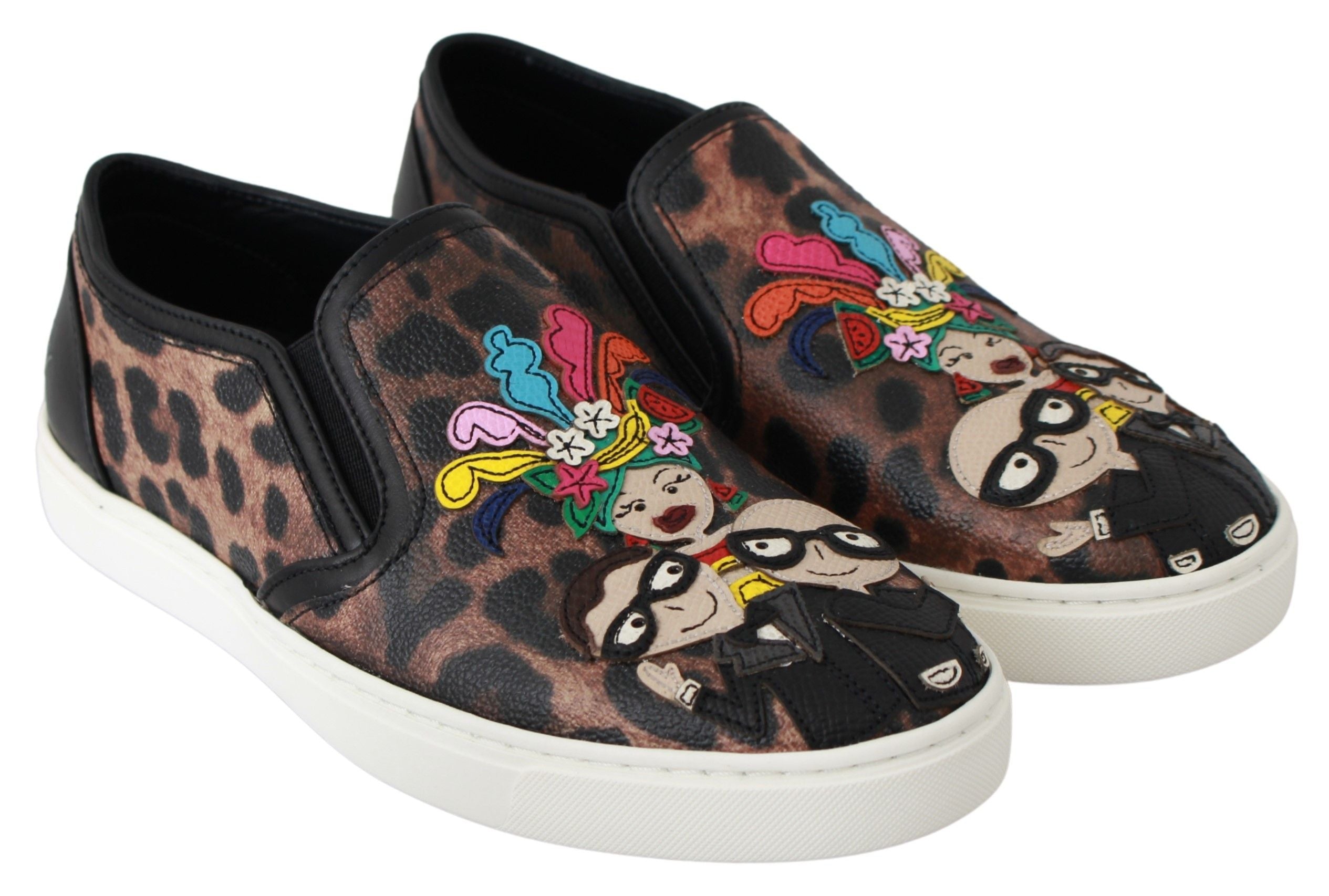 Dolce & Gabbana Leren Luipaard #dgfamily Loafers Schoenen