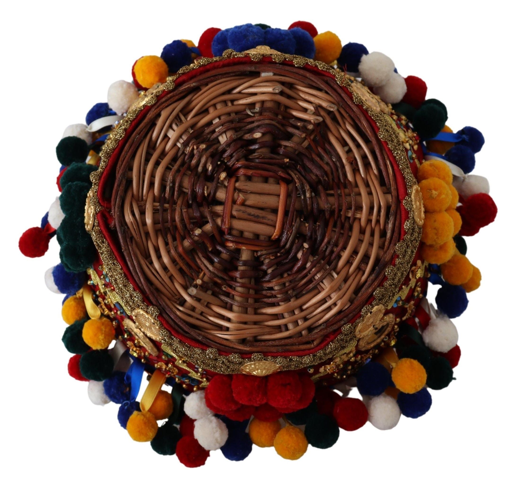 Dolce & Gabbana Meerkleurige Katoenen Agnese Basket Schoudertas Met Versieringen