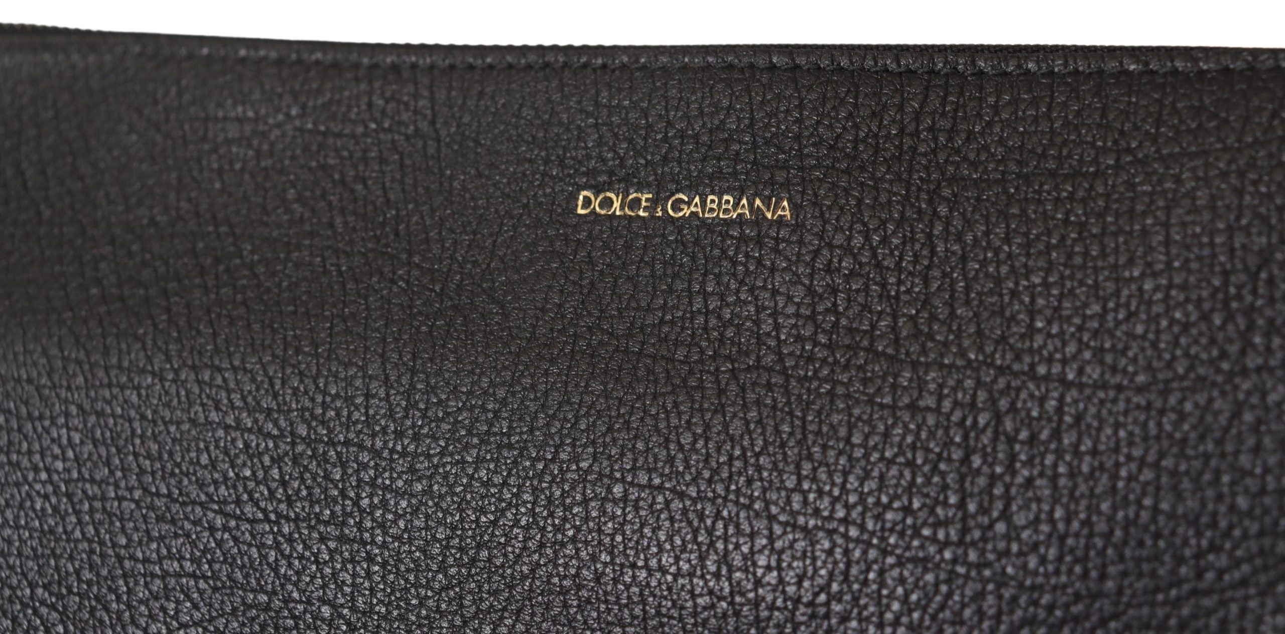 Dolce & Gabbana Zwarte Alta Sartoria Schoudertas van Exotisch Leer