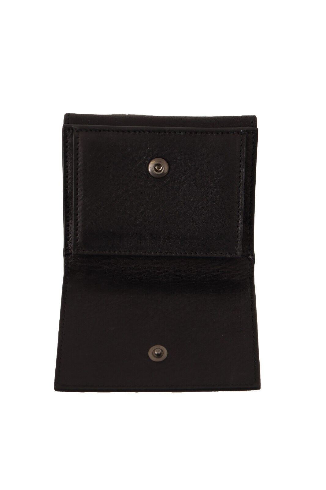 Dolce & Gabbana Zwart Lederen Portefeuille met Drievoudige Sluiting Riem Multiset Portemonnee
