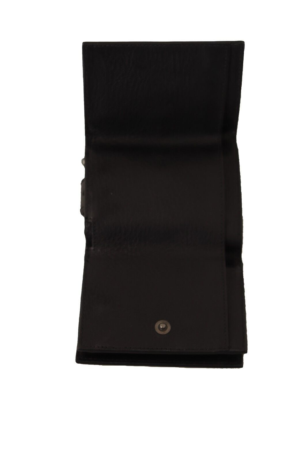 Dolce & Gabbana Zwart Lederen Portefeuille met Drievoudige Sluiting Riem Multiset Portemonnee