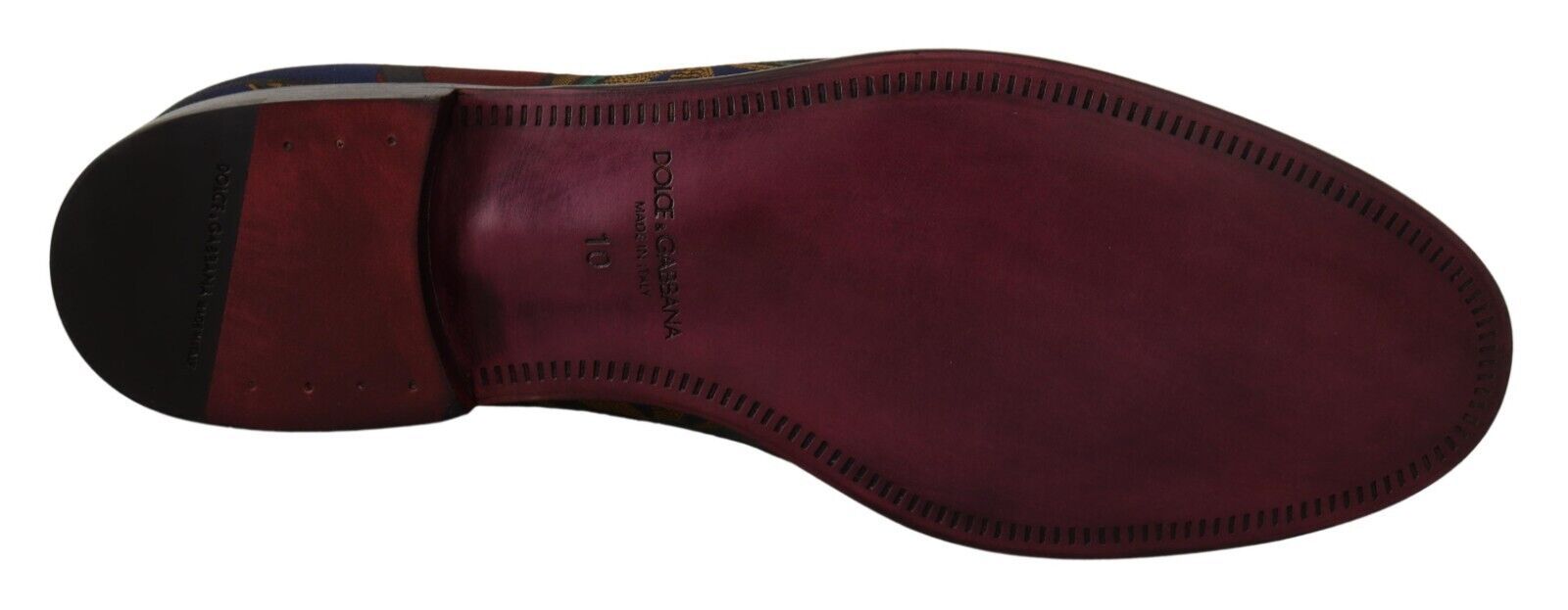 Dolce & Gabbana Meerkleurige Jacquard Kroon Slippers Loafers Schoenen