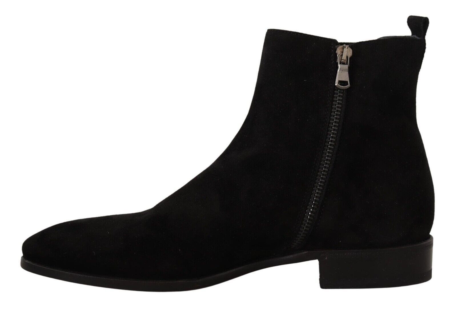 Dolce & Gabbana Black Suede Leather Chelsea Men's Boots Shoes