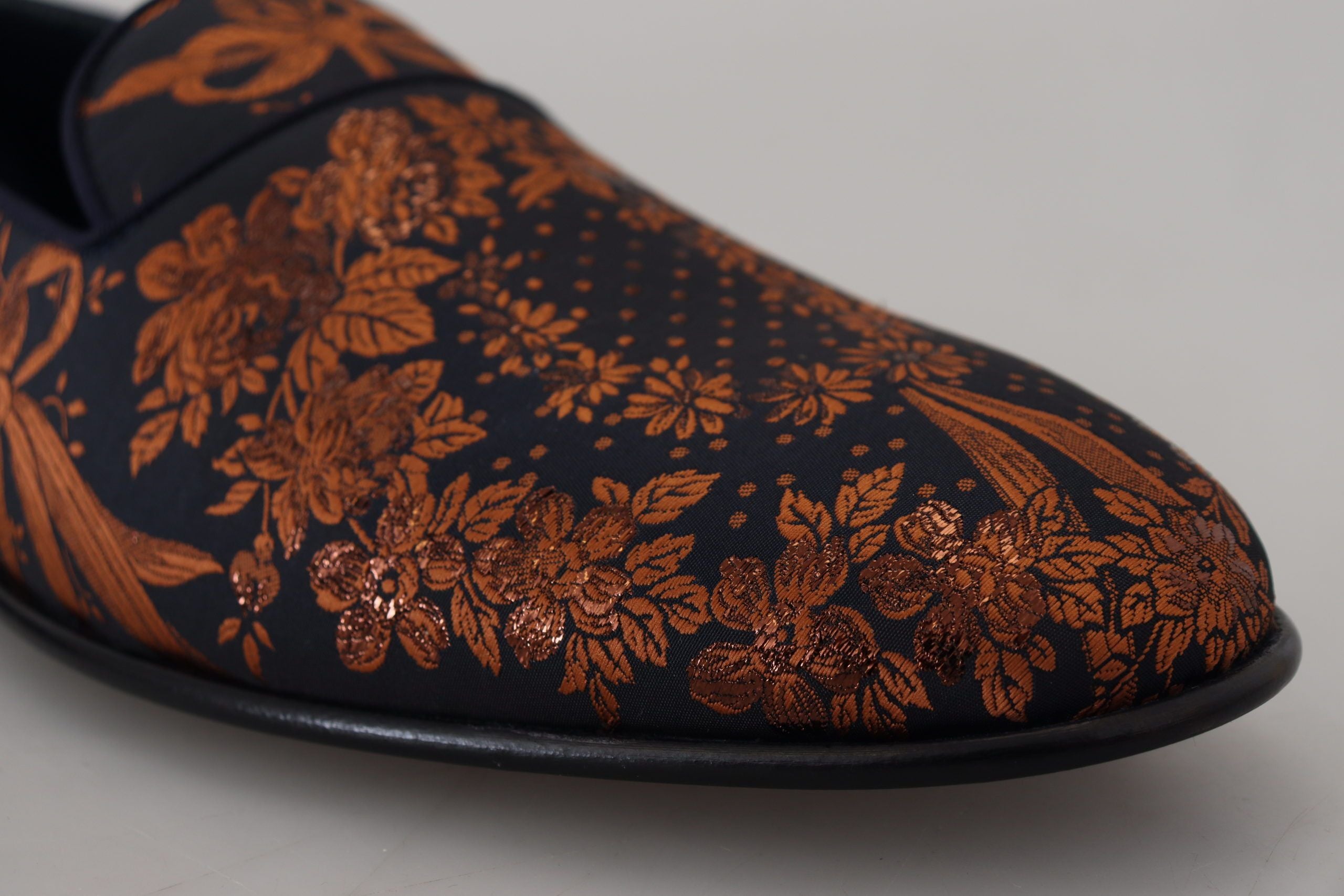 Dolce & Gabbana Blauwe Roest Bloemen Slippers Instappers Schoenen