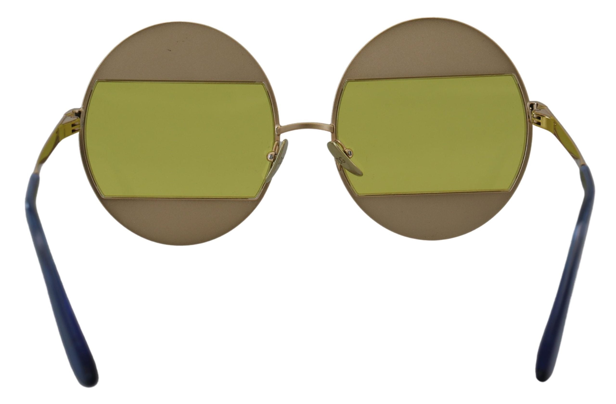 Dolce & Gabbana Gold Ovaal Metalen Kristallen Zonnebril DG2209B