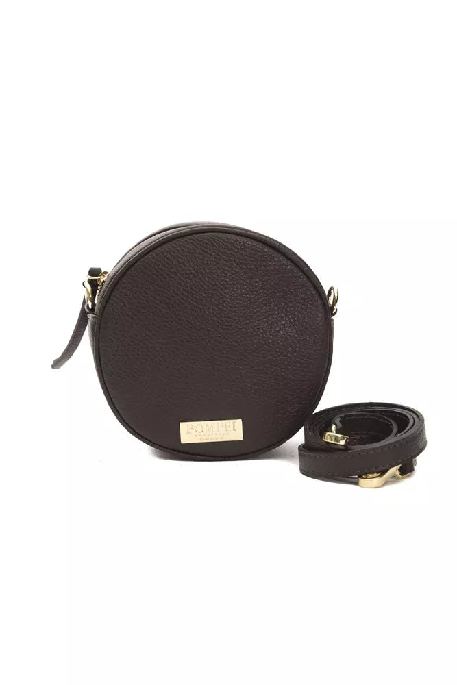 Pompei Donatella Brown Leather Women's Crossbody Bag