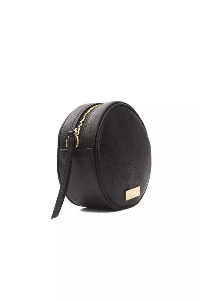 Pompei Donatella Zwart Leren Crossbodytas voor Dames