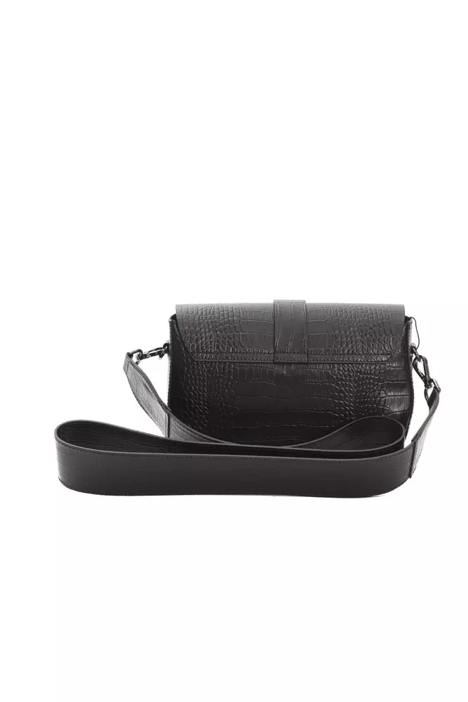 Pompei Donatella Black Leather Women's Crossbody