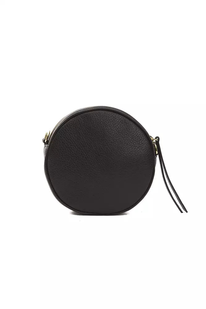 Pompei Donatella Zwart Leren Crossbodytas voor Dames