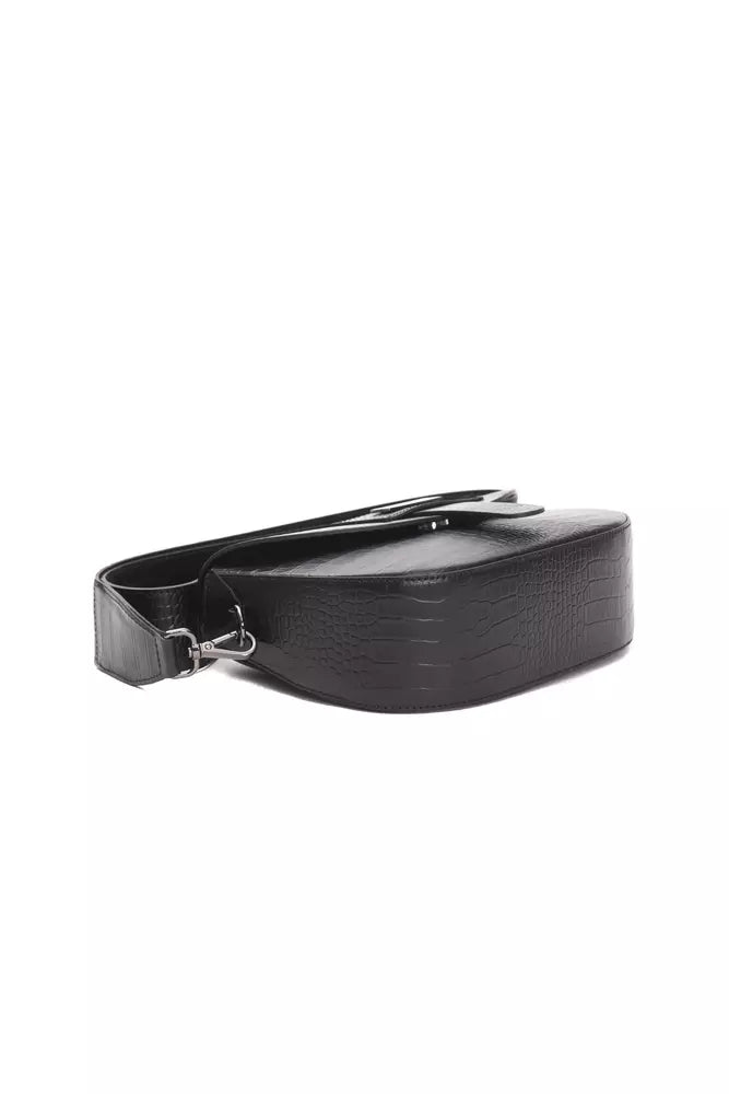 Pompei Donatella Black Leather Women's Crossbody