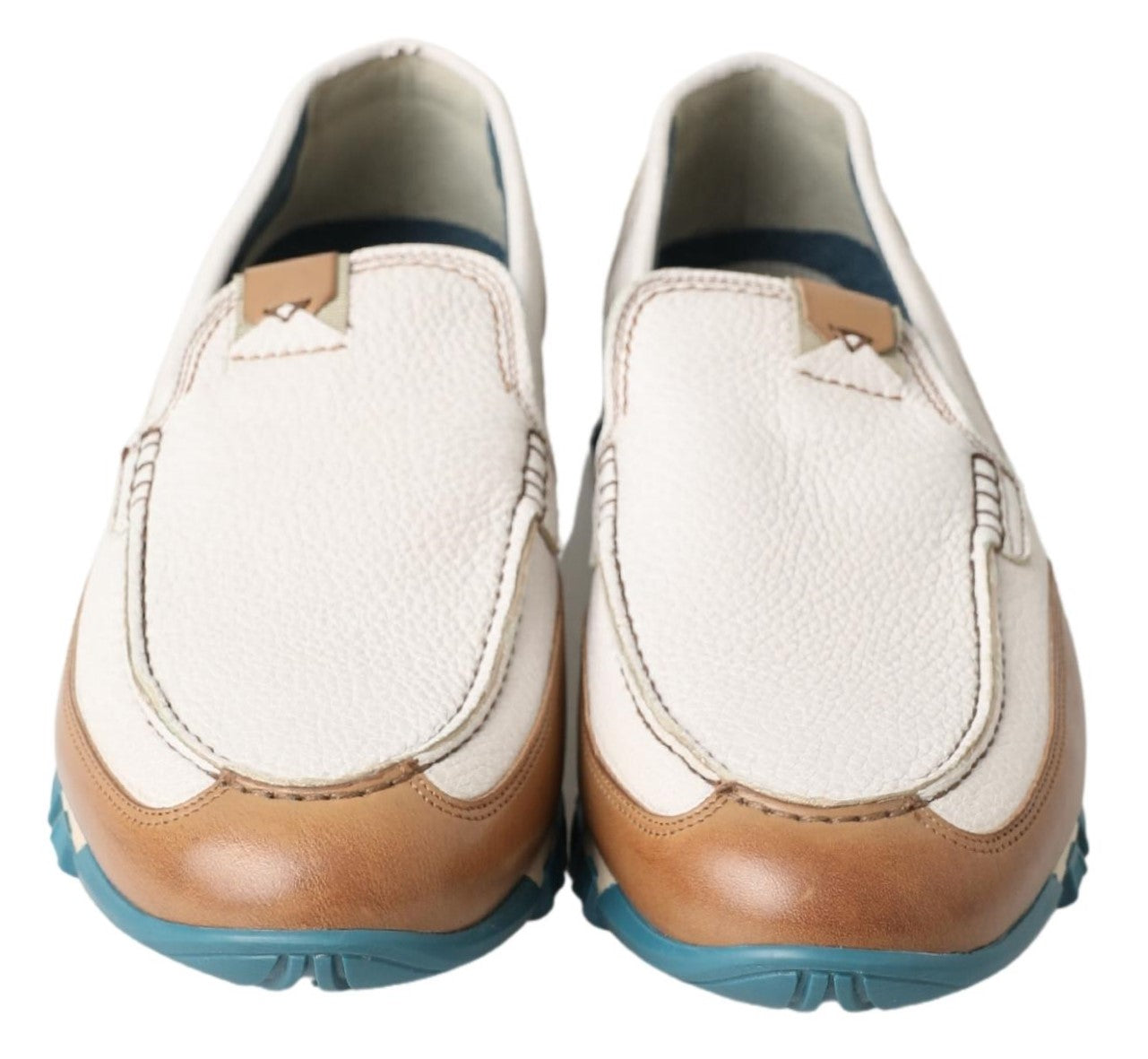 Dolce & Gabbana Witte Leren Loafers Mocassins Schoenen