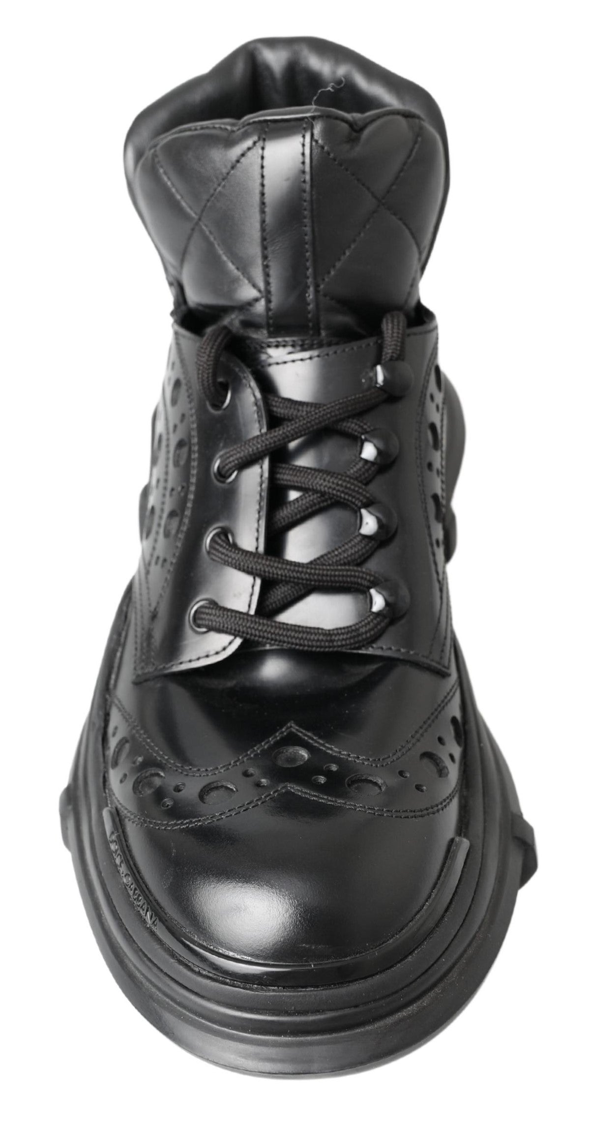 Dolce & Gabbana Zwarte Leren Enkellaarzen Casual
