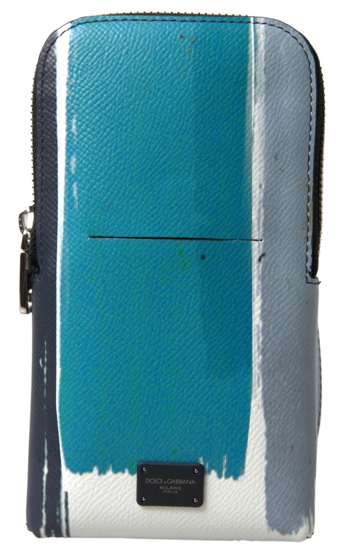 Dolce & Gabbana Blauw Lederen Handtas Crossbody Sling Telefoontas Unisex
