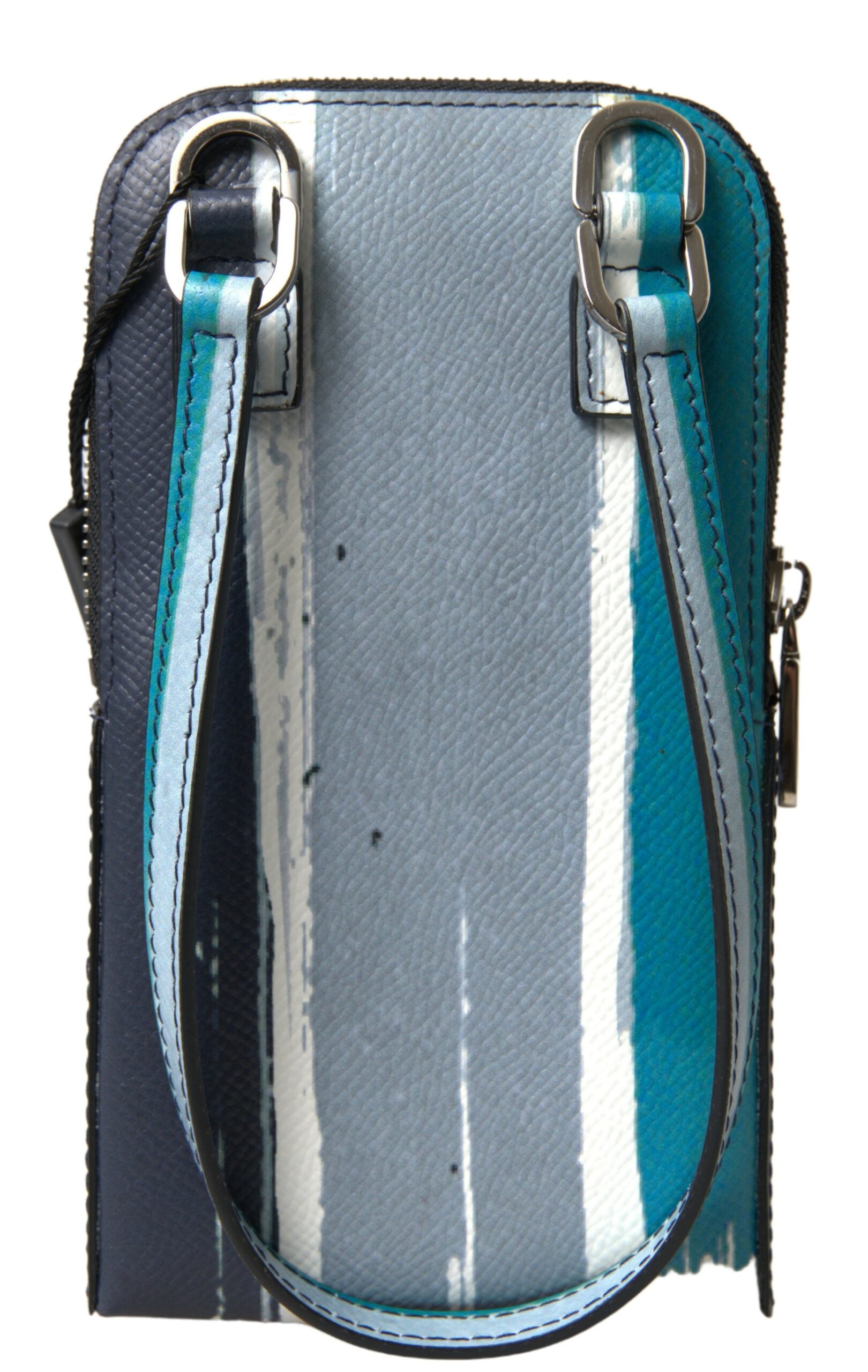 Dolce & Gabbana Blauw Lederen Handtas Crossbody Sling Telefoontas Unisex
