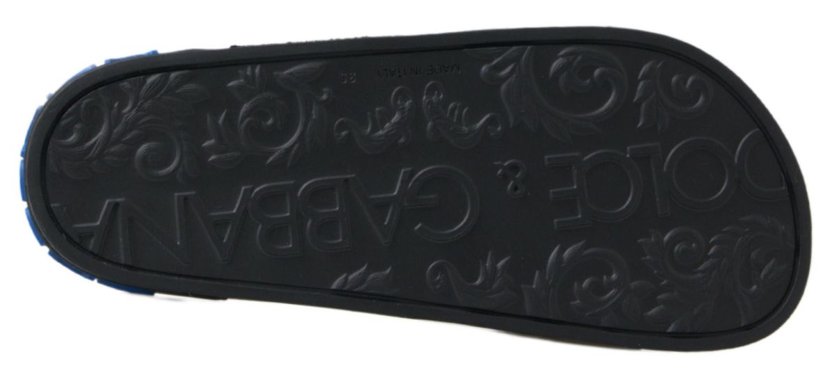 Dolce & Gabbana Zwarte Slipper Sandalen Strand Saint Barth Schoenen