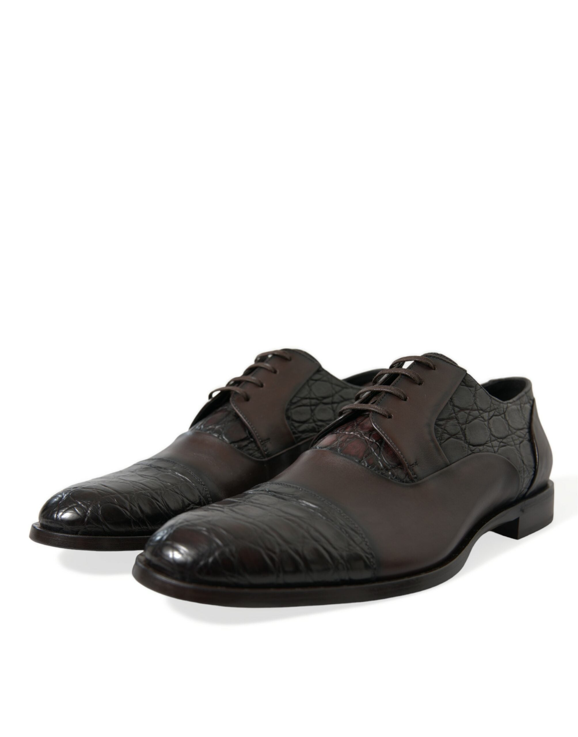 Dolce & Gabbana Brown Exotic Leather Formal Men's Dress Shoes