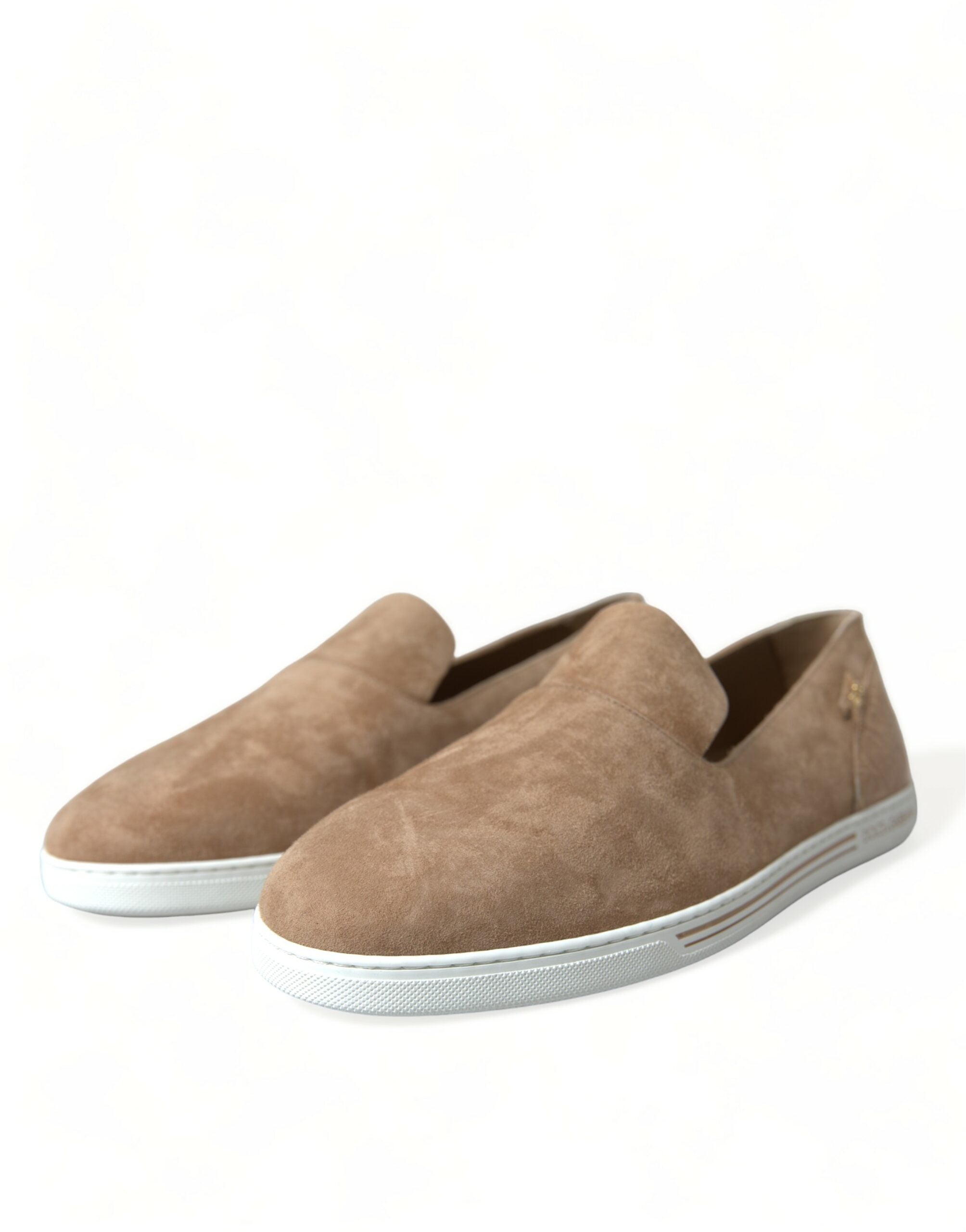 Dolce & Gabbana Beige Suède Krokodil Heren Loafers Slippers Schoenen
