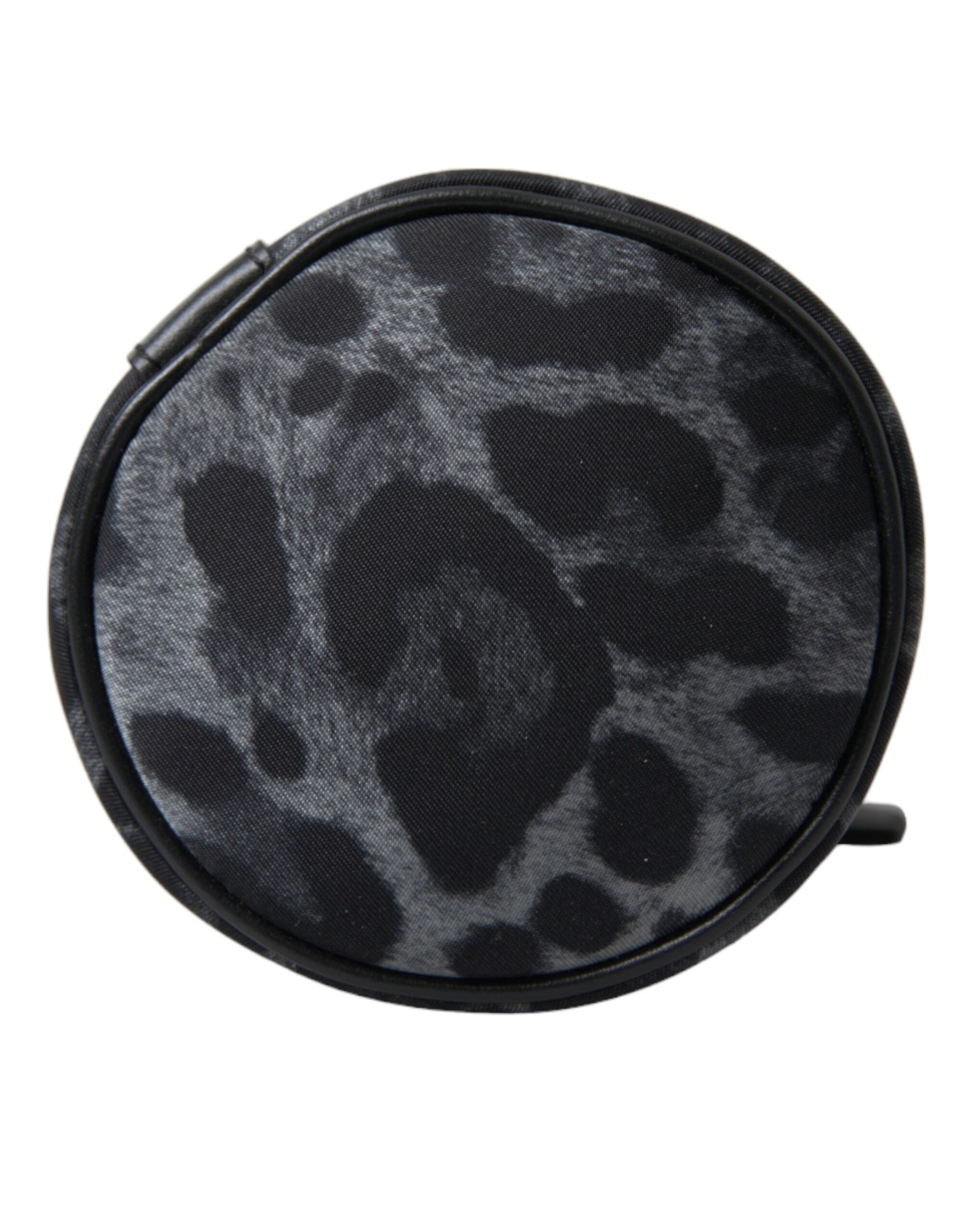 Dolce & Gabbana Zwarte Panter Ronde Smalle Buidel Flessenhouder Tas