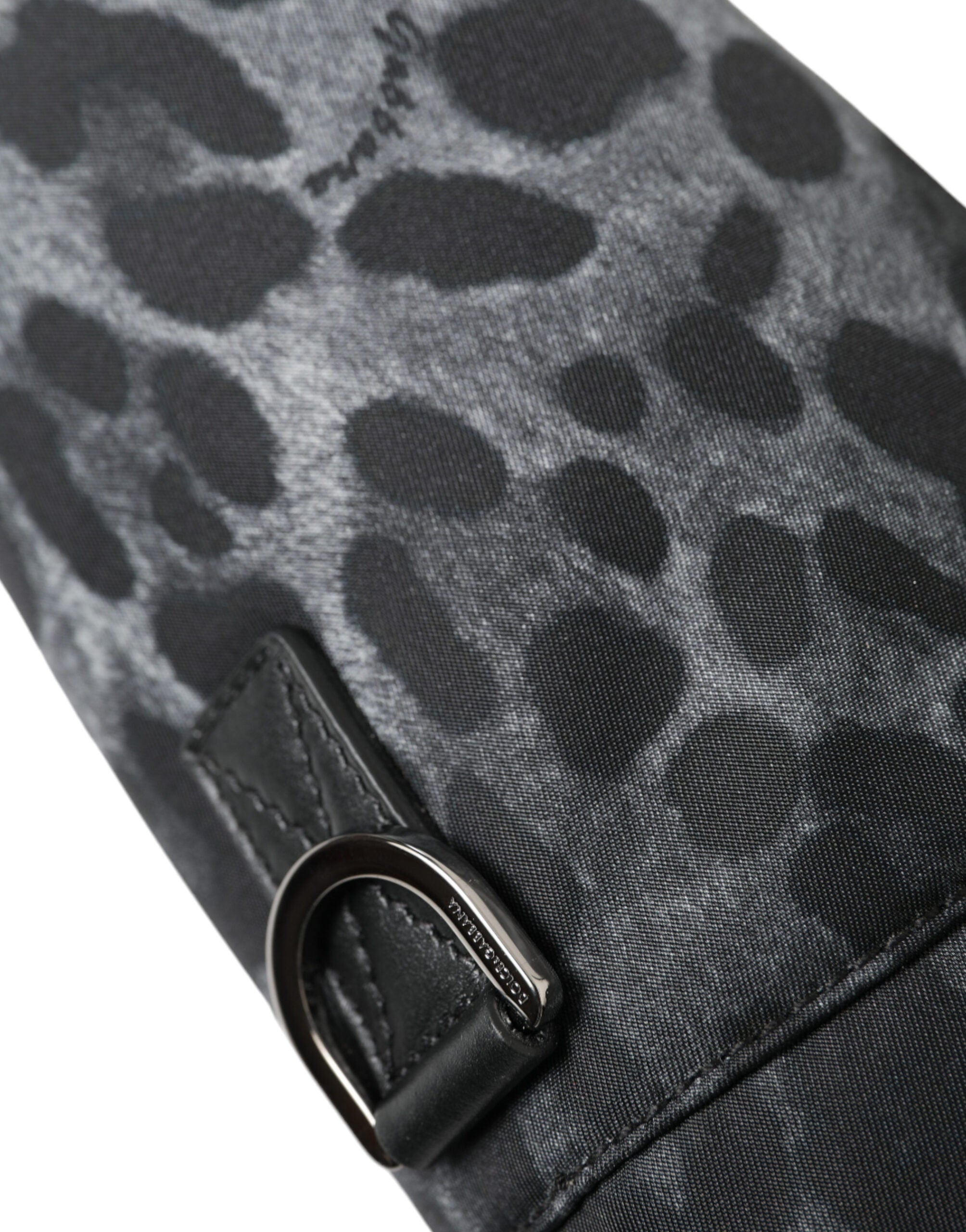 Dolce & Gabbana Zwarte Panter Ronde Smalle Buidel Flessenhouder Tas