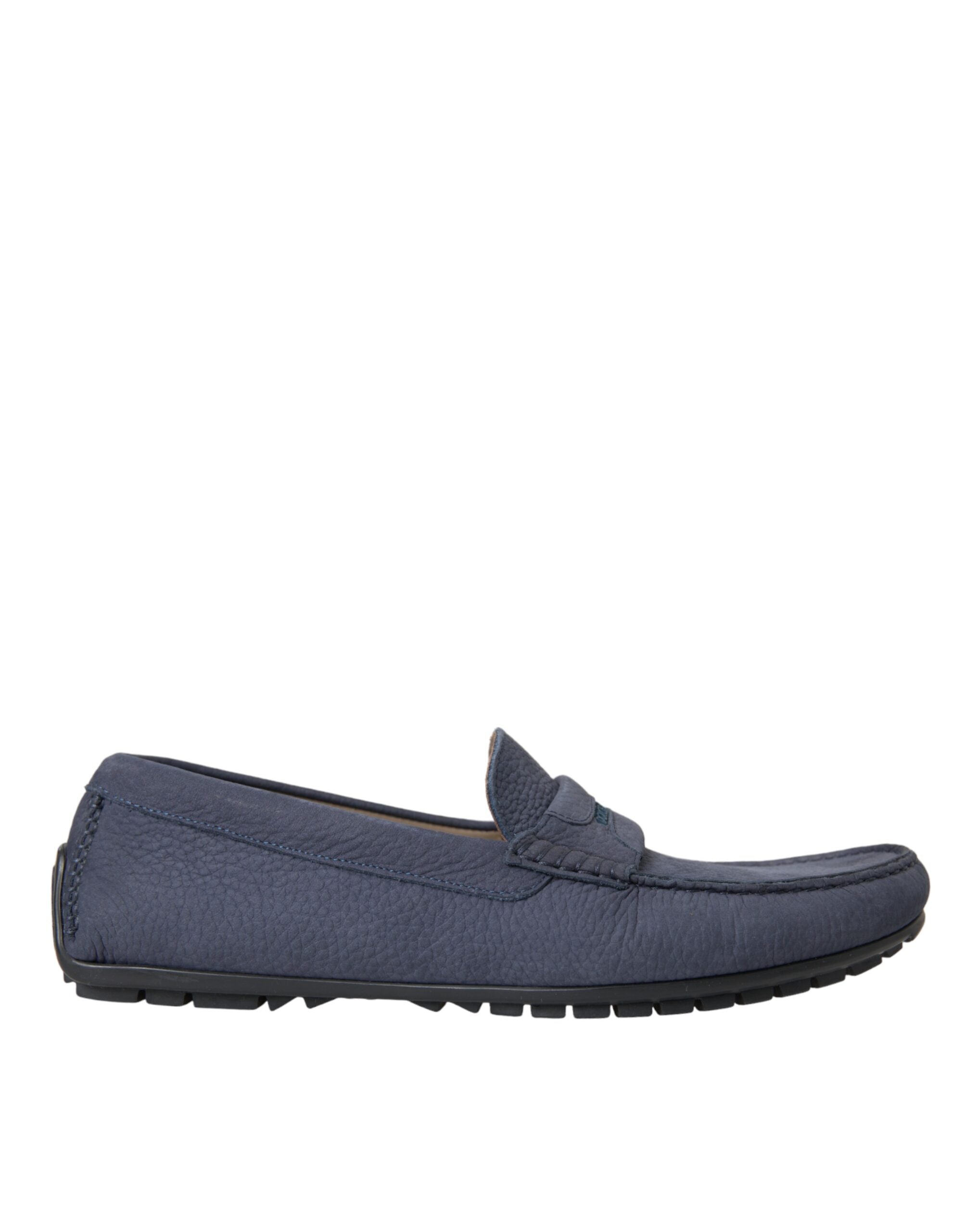 Dolce & Gabbana Blauwe Kalfsleren Instapmocassins