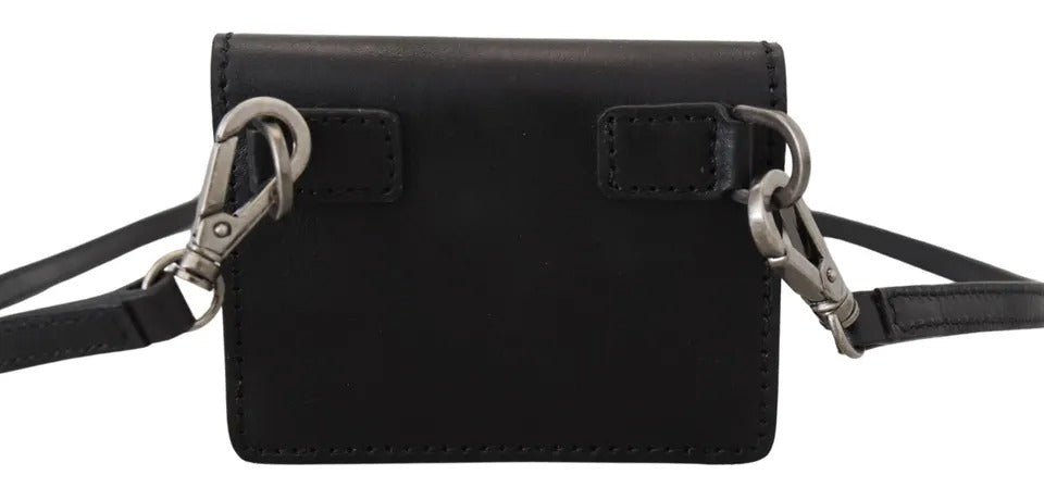 Dolce & Gabbana Zwart Leren Portemonnee Schoudertas voor Dames