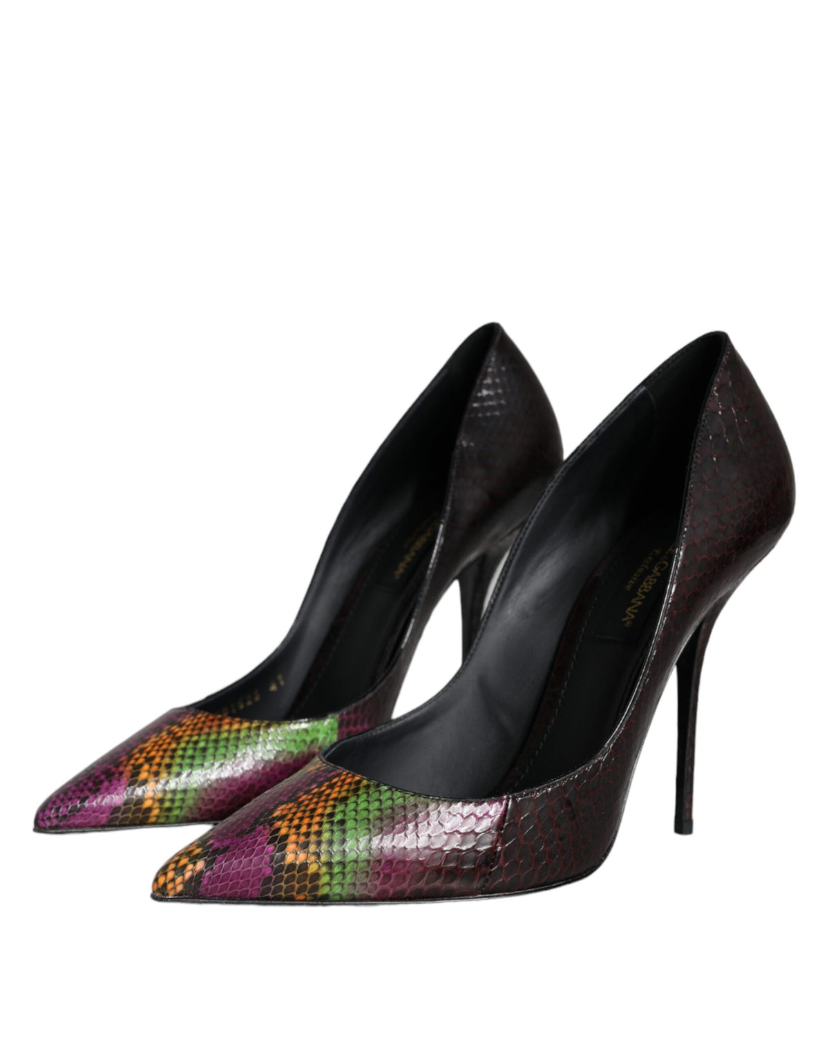 Dolce & Gabbana Multikleurige Exotische Leren Pumps Schoenen