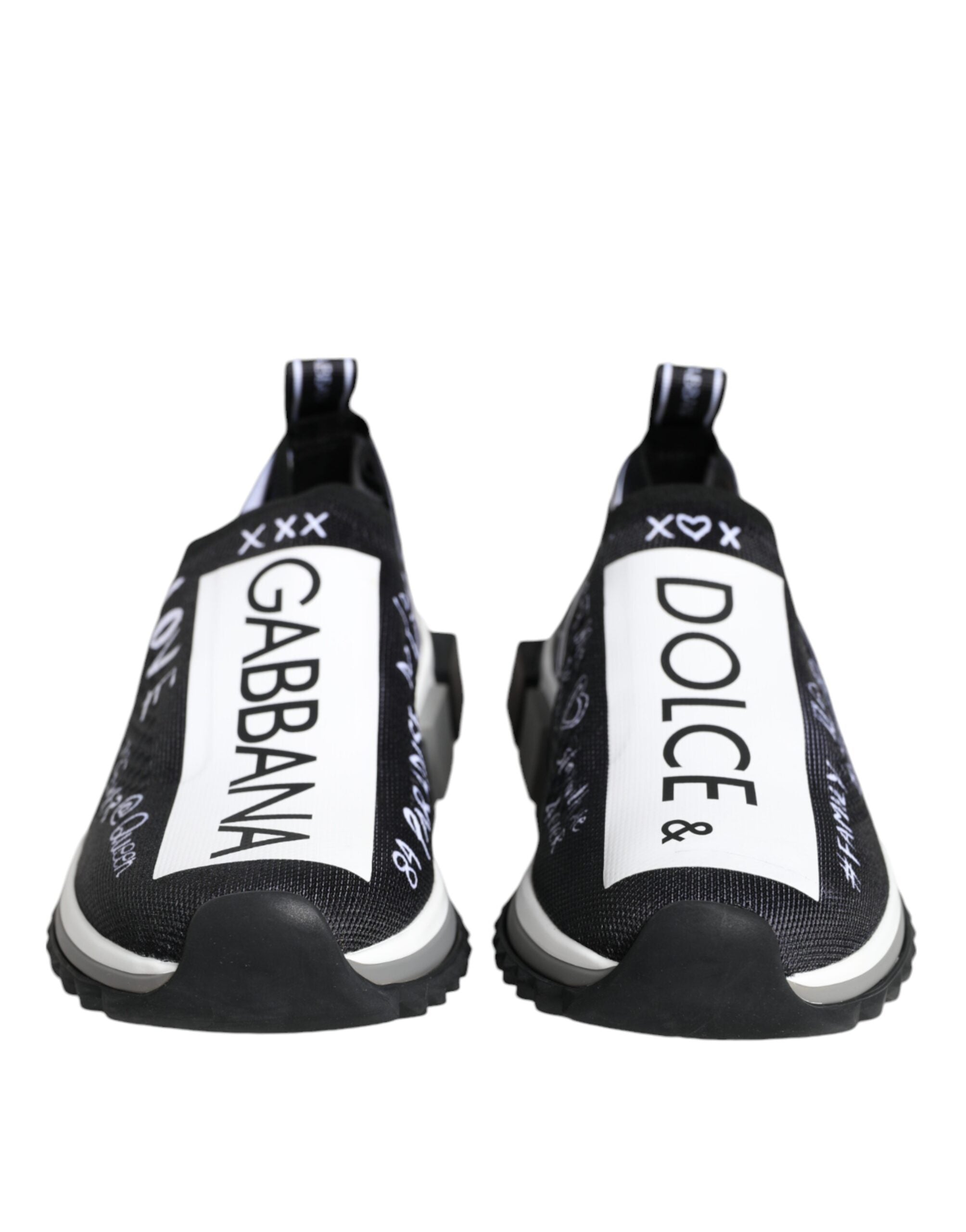 Dolce & Gabbana Zwart Witte Sorrento Lage Sneakers Schoenen