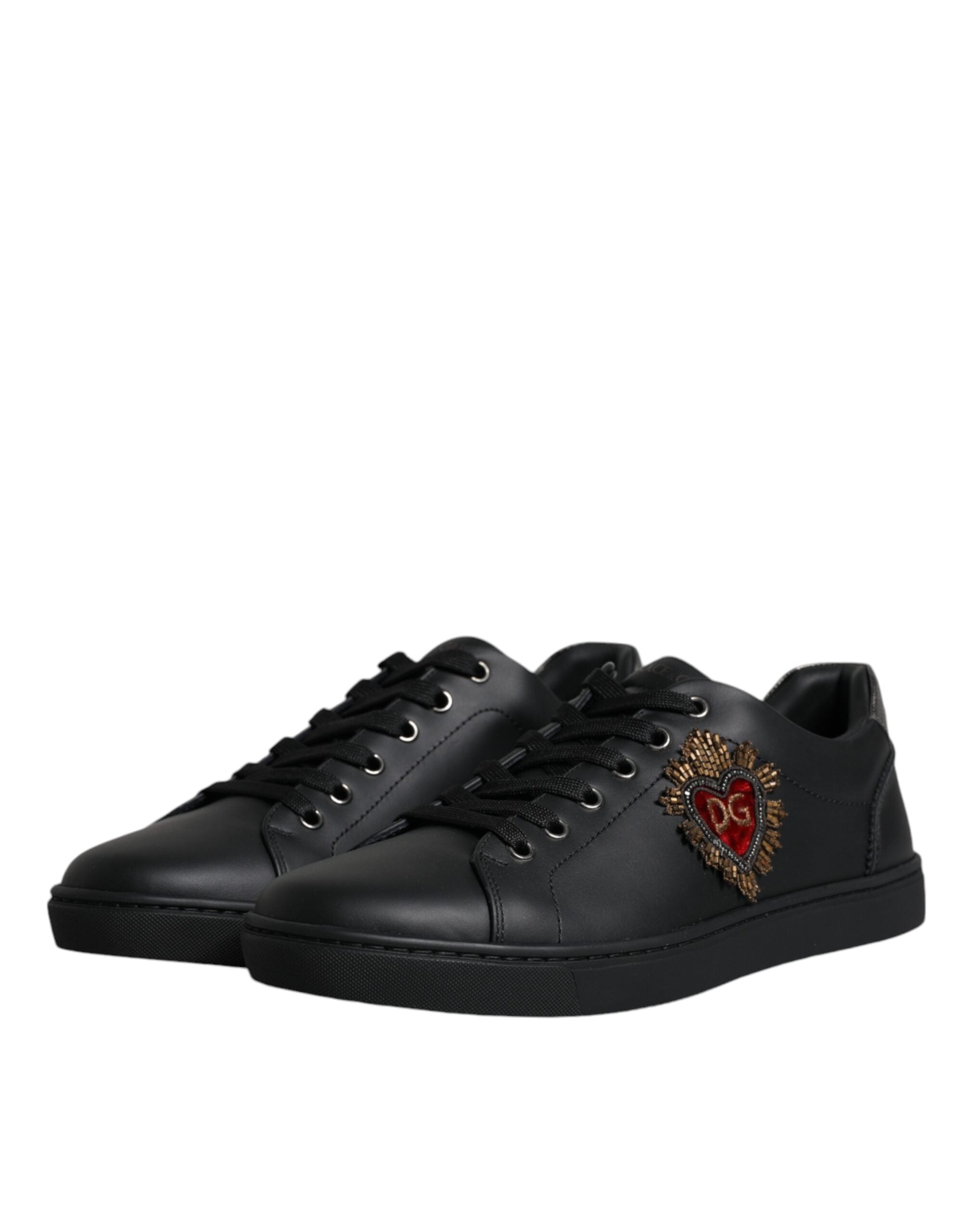 Dolce & Gabbana Zwarte London Sacred Heart Herensneakers