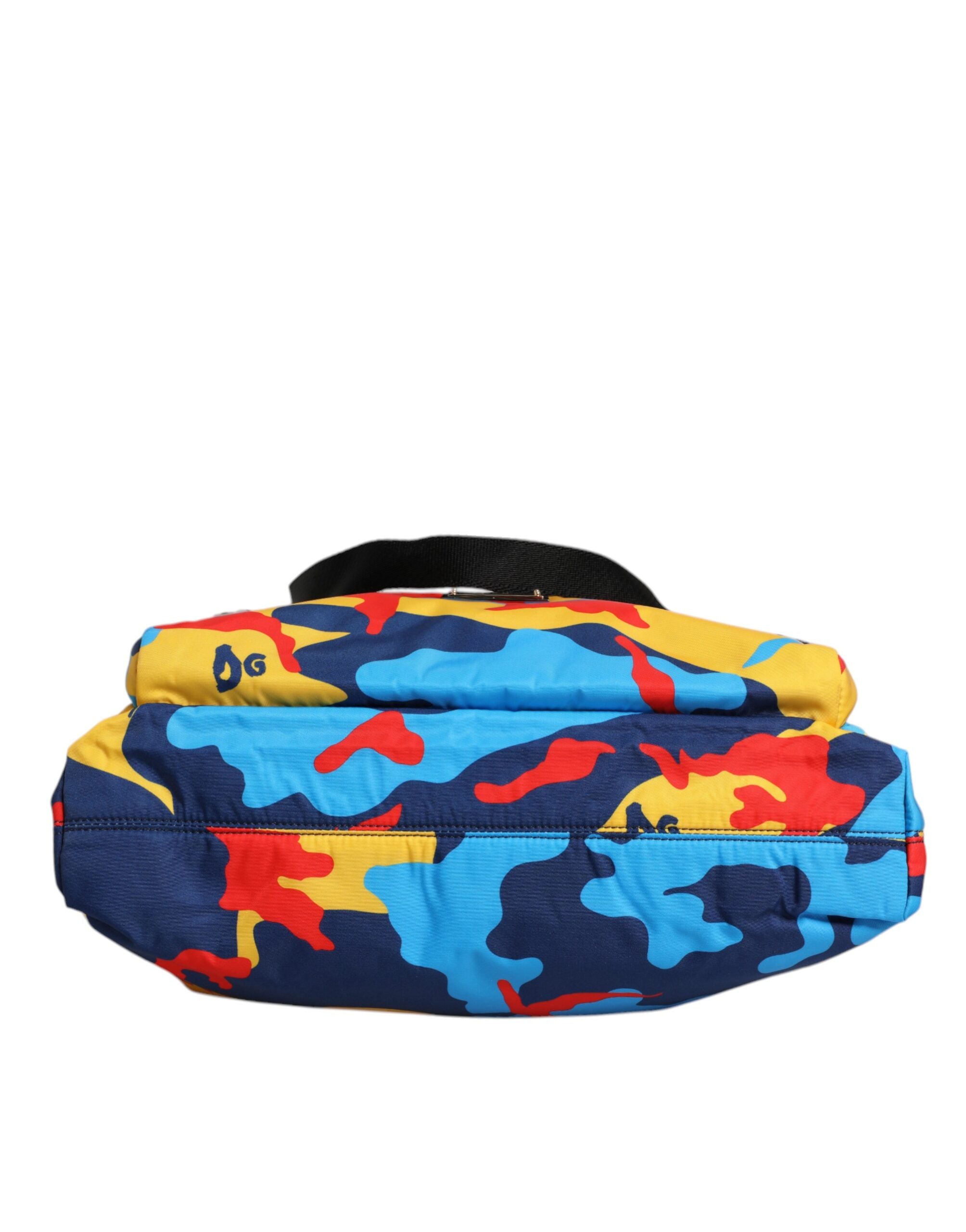 Dolce & Gabbana Meerkleurige Camouflage Nylon Boodschappentas
