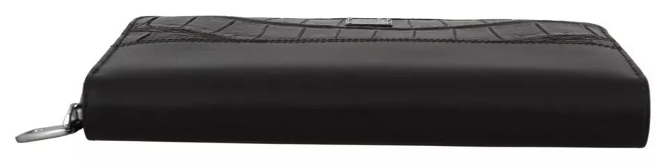 Dolce & Gabbana Bruine Exotische Leren Ritssluiting Portemonnee