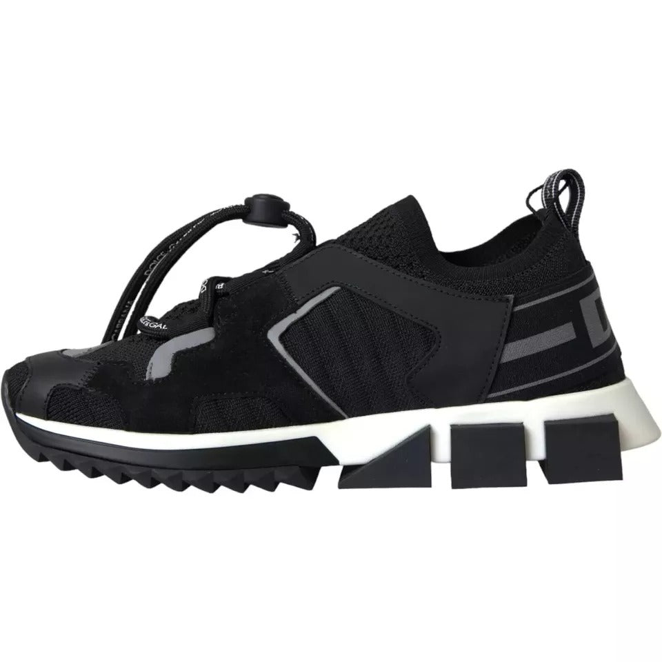 Dolce & Gabbana Zwart Witte Logo Sorrento Heren Sneakers Schoenen