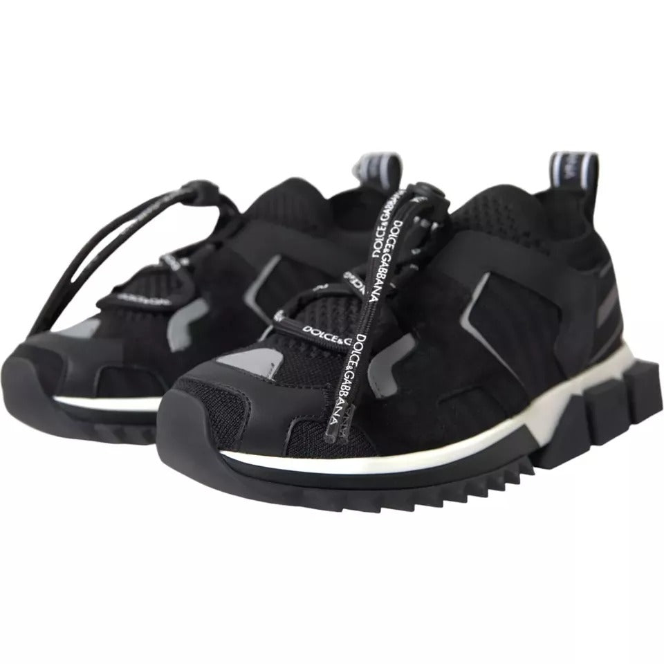 Dolce & Gabbana Zwart Witte Logo Sorrento Heren Sneakers Schoenen