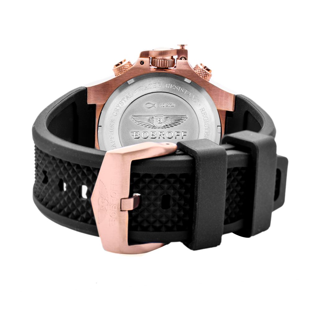 Bobroff Black Rubber Sport Watch