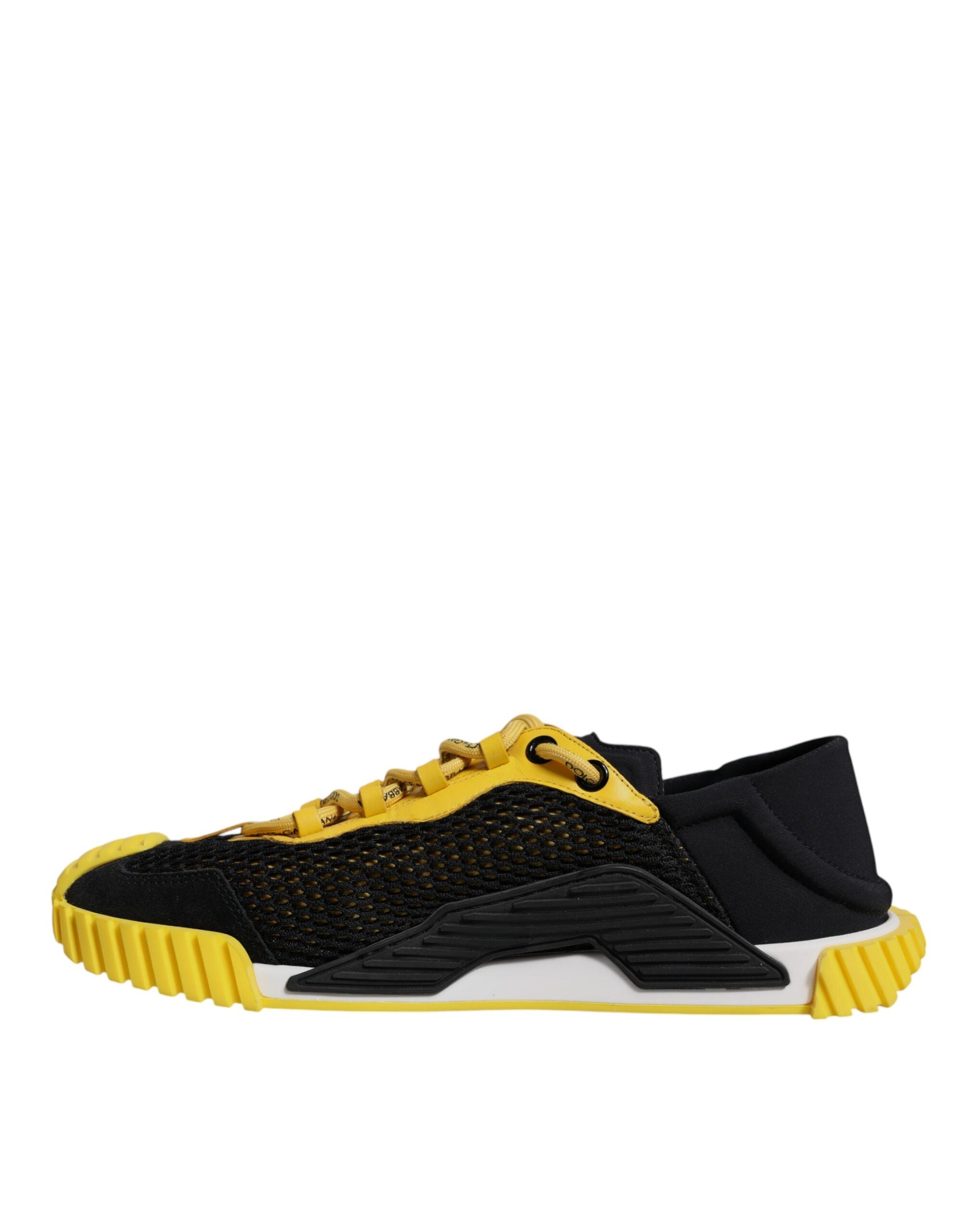 Dolce & Gabbana Zwarte Gele Lage NS1 Sneakers Schoenen