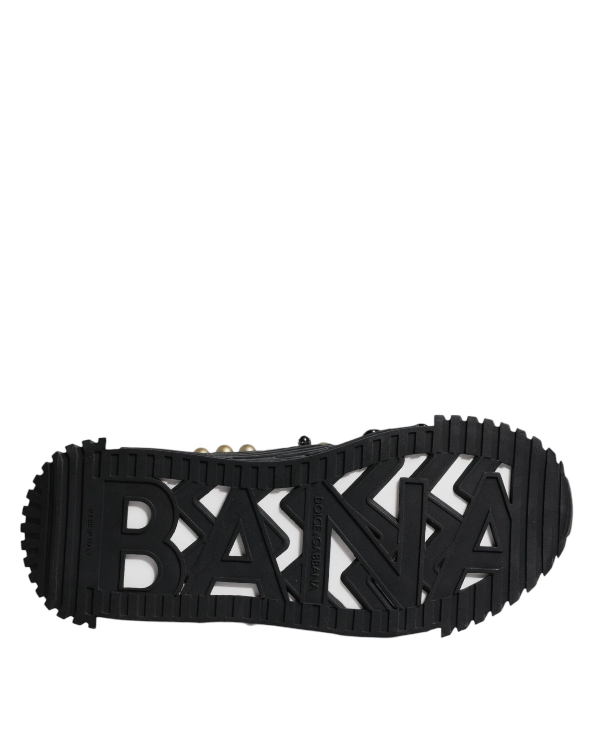 Dolce & Gabbana Zwarte Leren Sandalen met Studs
