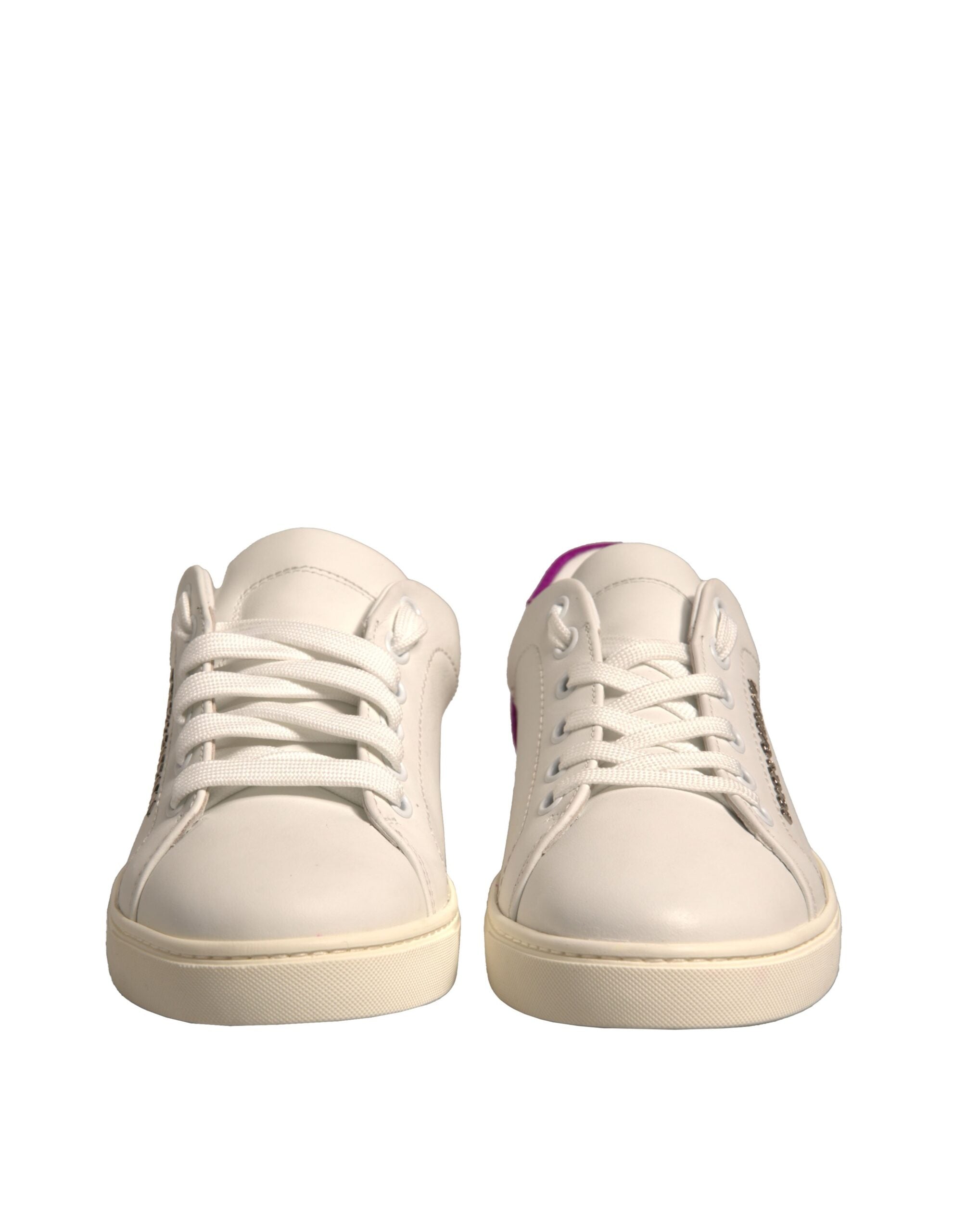Dolce & Gabbana Witte Suède Leren Lage Sneakers Schoenen