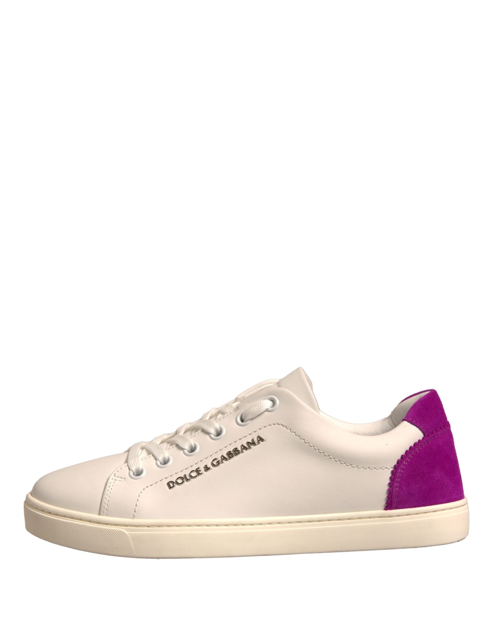 Dolce & Gabbana Witte Suède Leren Lage Sneakers Schoenen