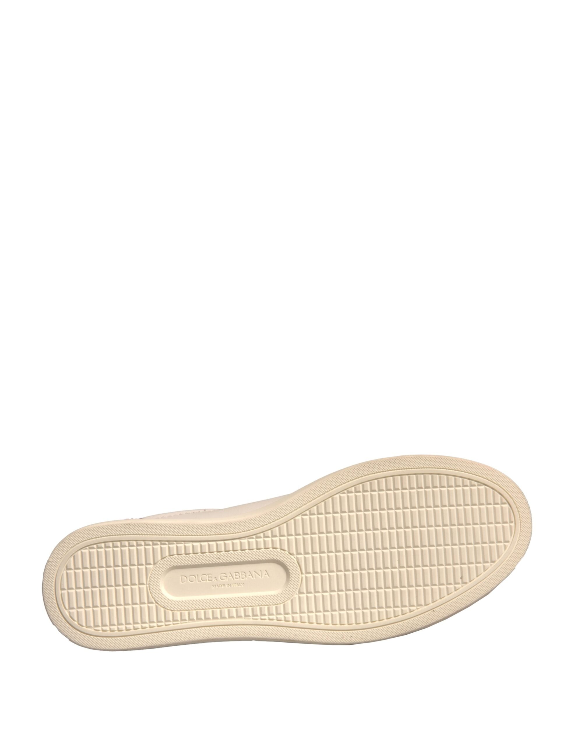 Dolce & Gabbana Witte Suède Leren Lage Sneakers Schoenen