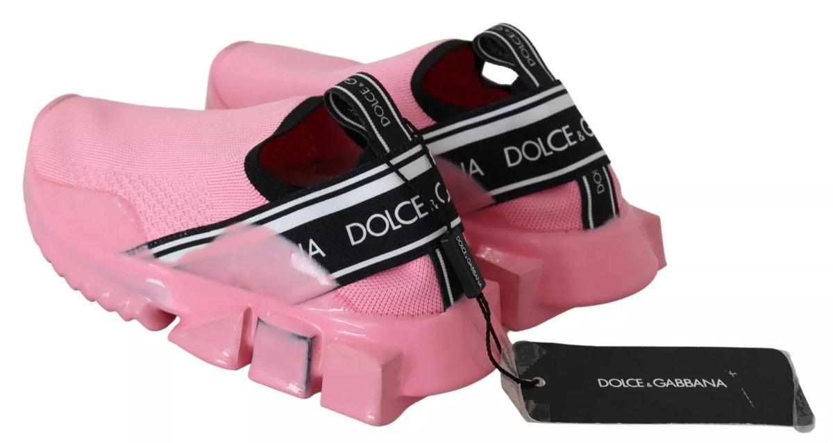 Dolce & Gabbana Pink Low Top Sorrento Slip-On Casual Shoes